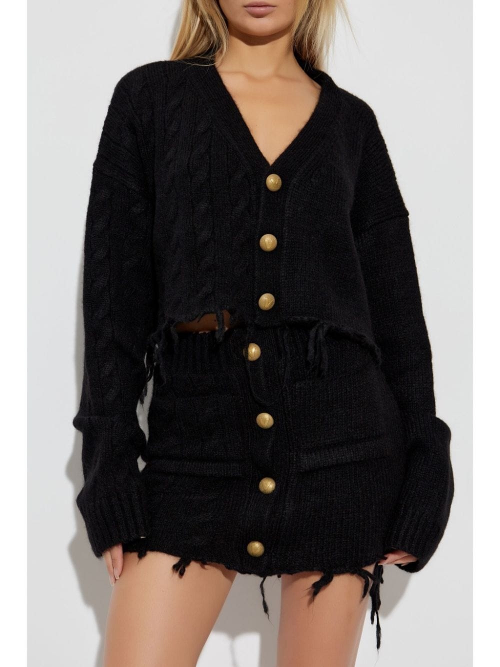 frayed cardigan - 3
