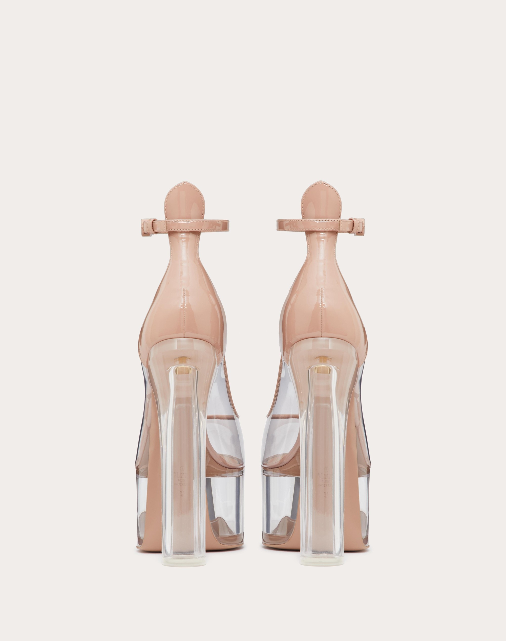 VALENTINO GARAVANI TAN-GO PLATFORM PUMPS IN POLYMER MATERIAL WITH PLEXI HEEL 155MM - 3