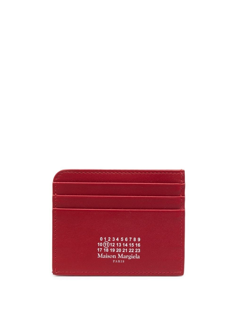 logo-print leather card holder - 2