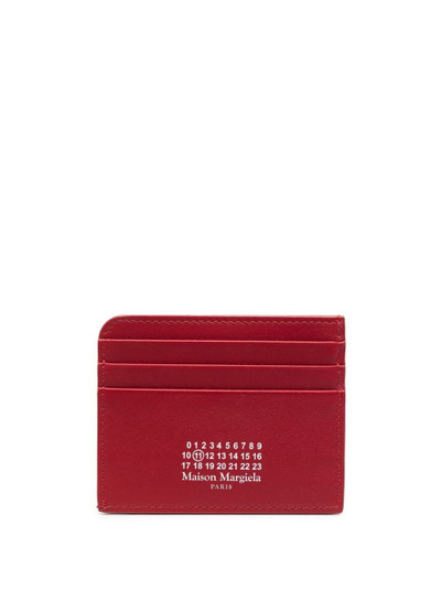 Maison Margiela logo-print leather card holder outlook