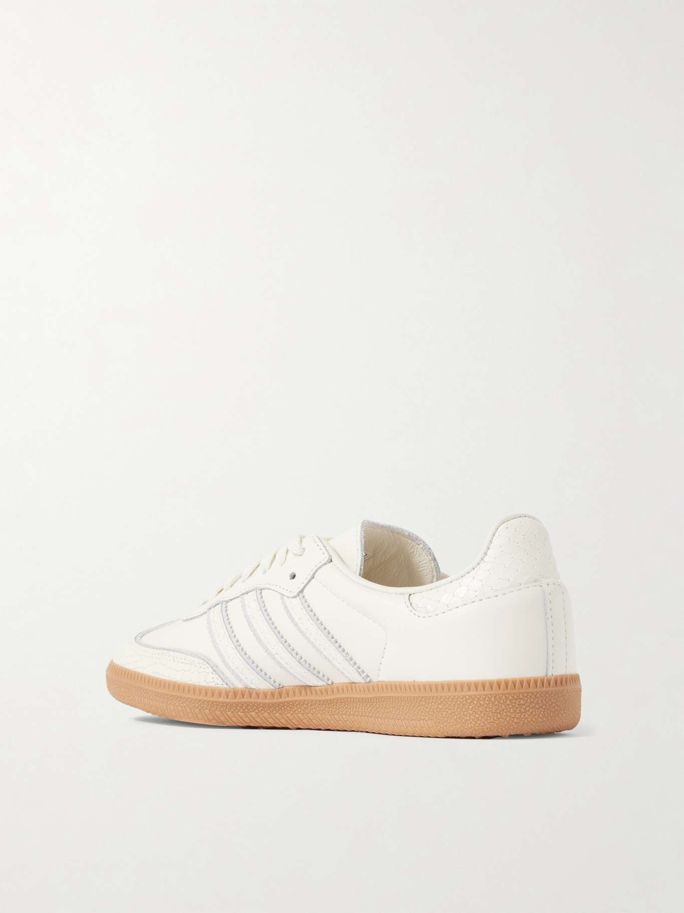 Samba OG suede-trimmed snake-effect leather sneakers - 3