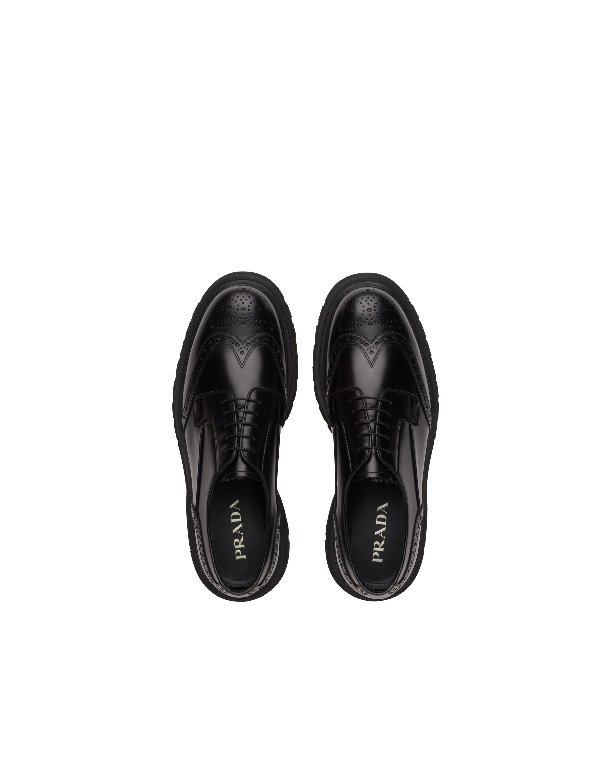 Brushed Leather Derby Brogue Shoes - 4