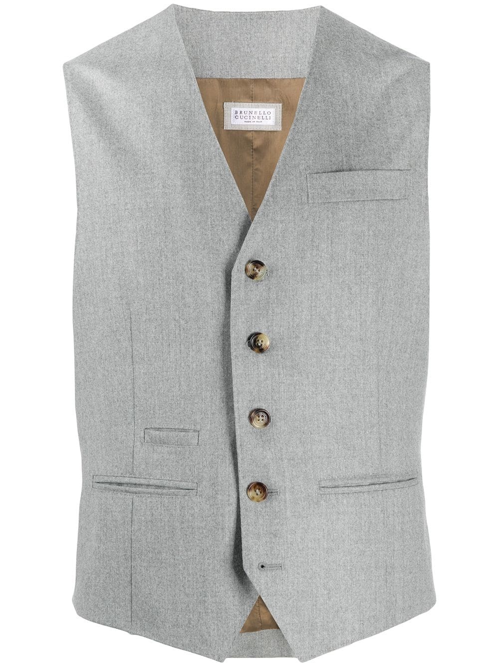 single-breasted wool waistcoat - 1