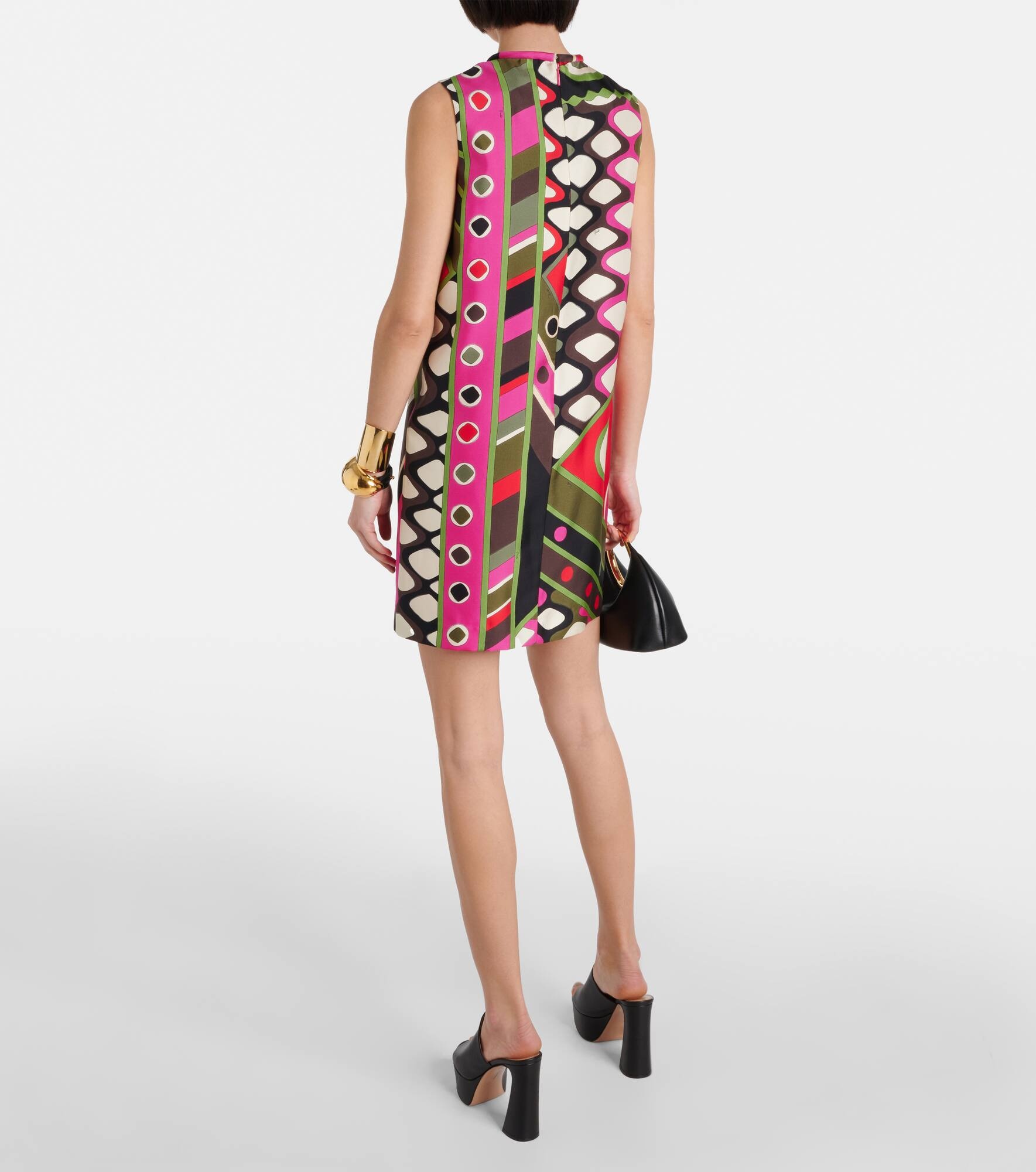 Vivara-printed silk twill minidress - 3