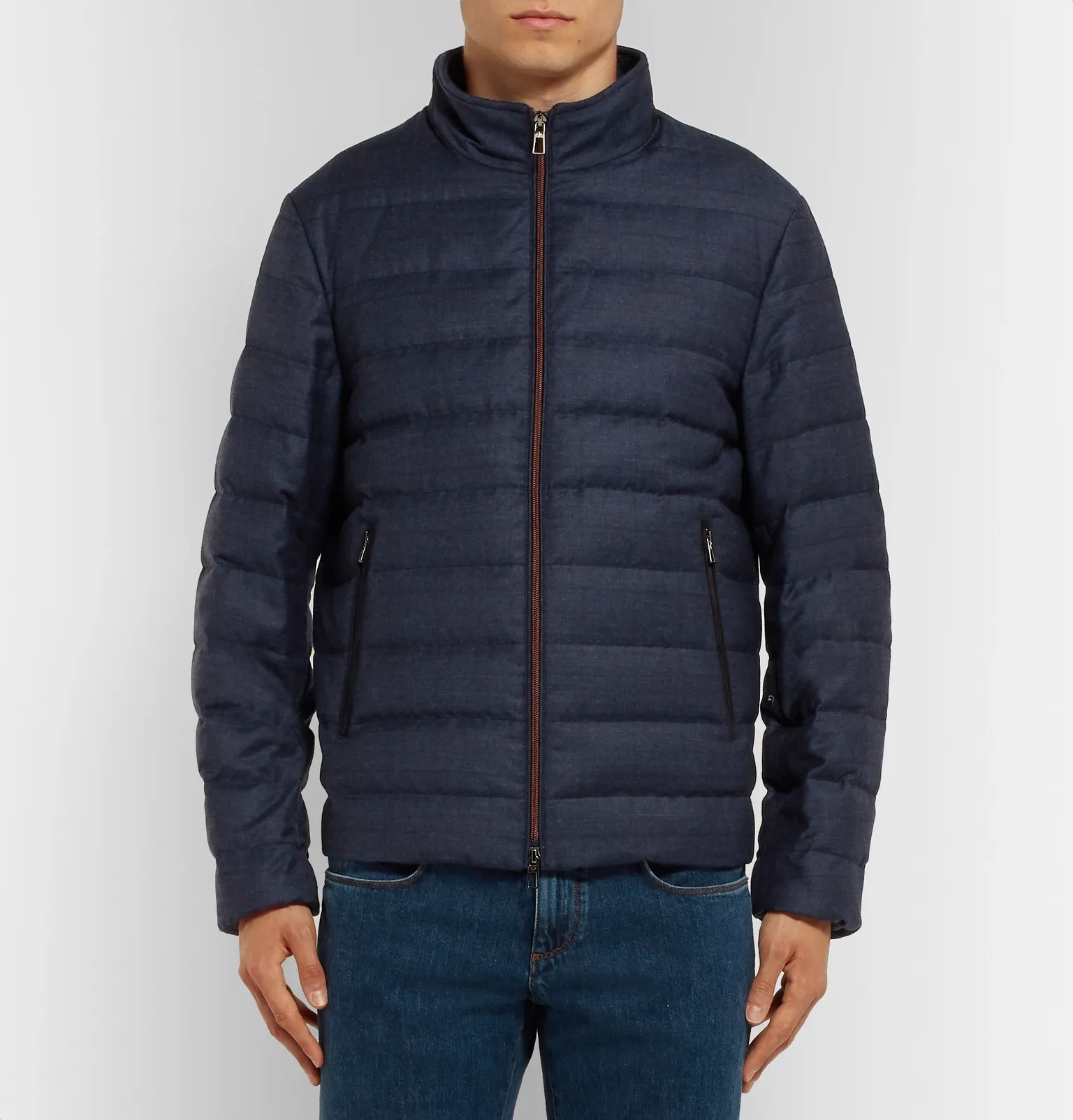 Gateway Quilted Rain System Wool and Silk-Blend Down Jacket - 4