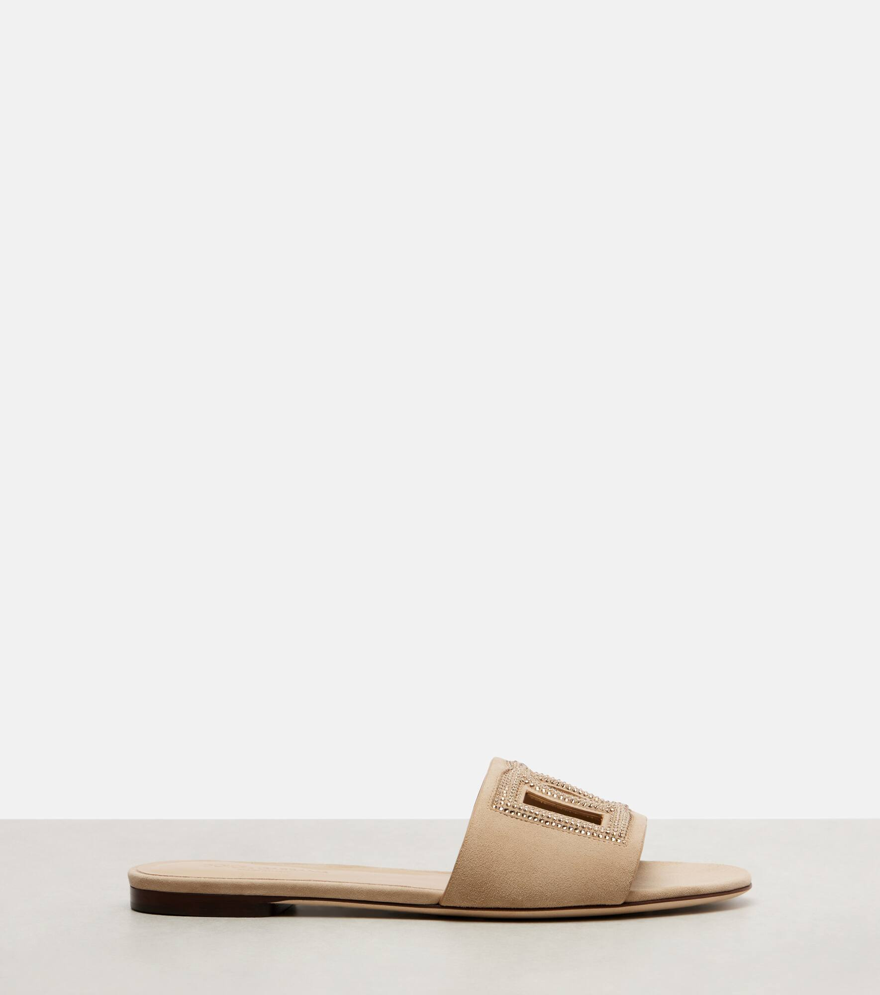 DG crystal-embellished suede slides - 4