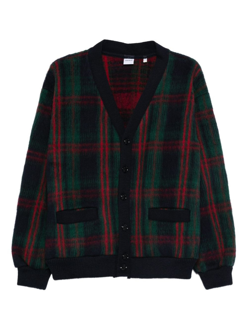 plaid wool cardigan 1