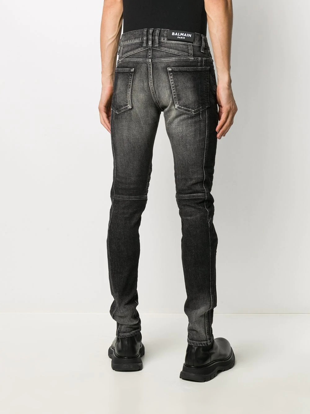 stonewashed skinny jeans - 4