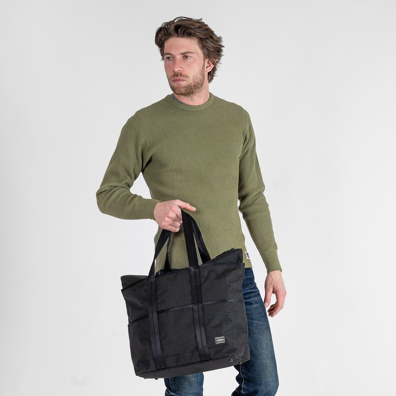 Iron Heart POR-HYB-TOTE-BLK Porter - Yoshida & Co. - Hybrid Tote Bag - Black outlook
