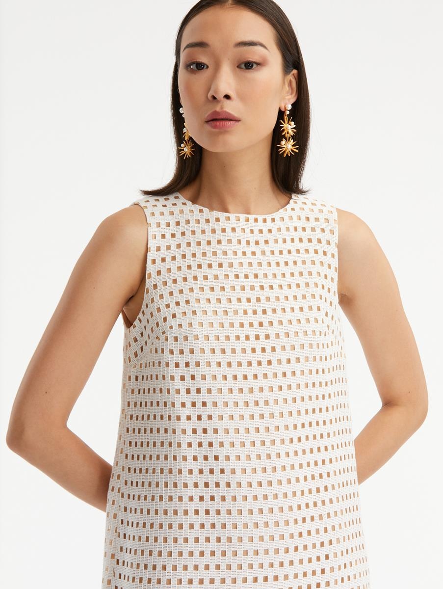 LATTICE TWEED SHIFT DRESS - 3