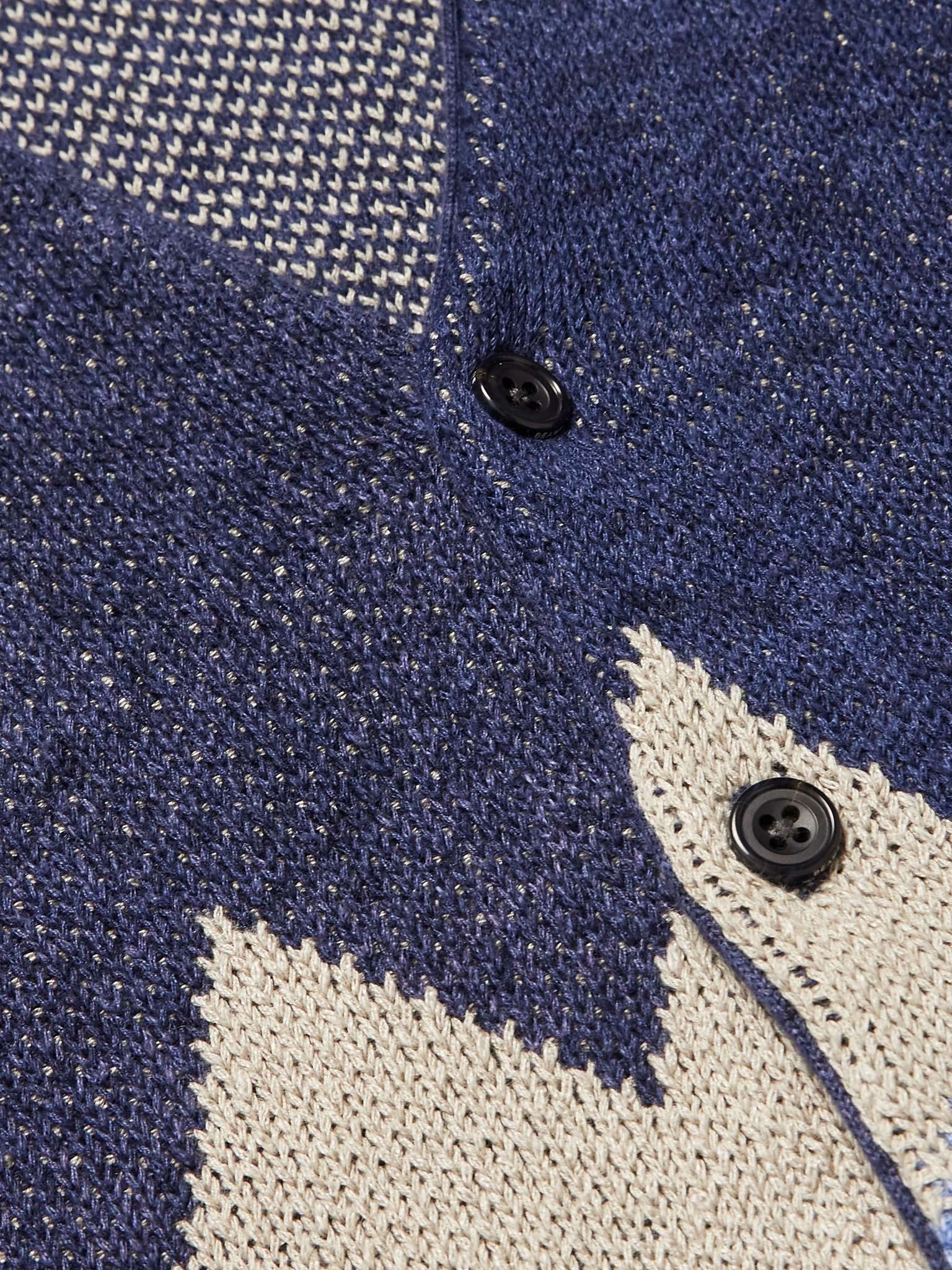 Jacquard-Knit Linen and Cotton-Blend Cardigan - 5