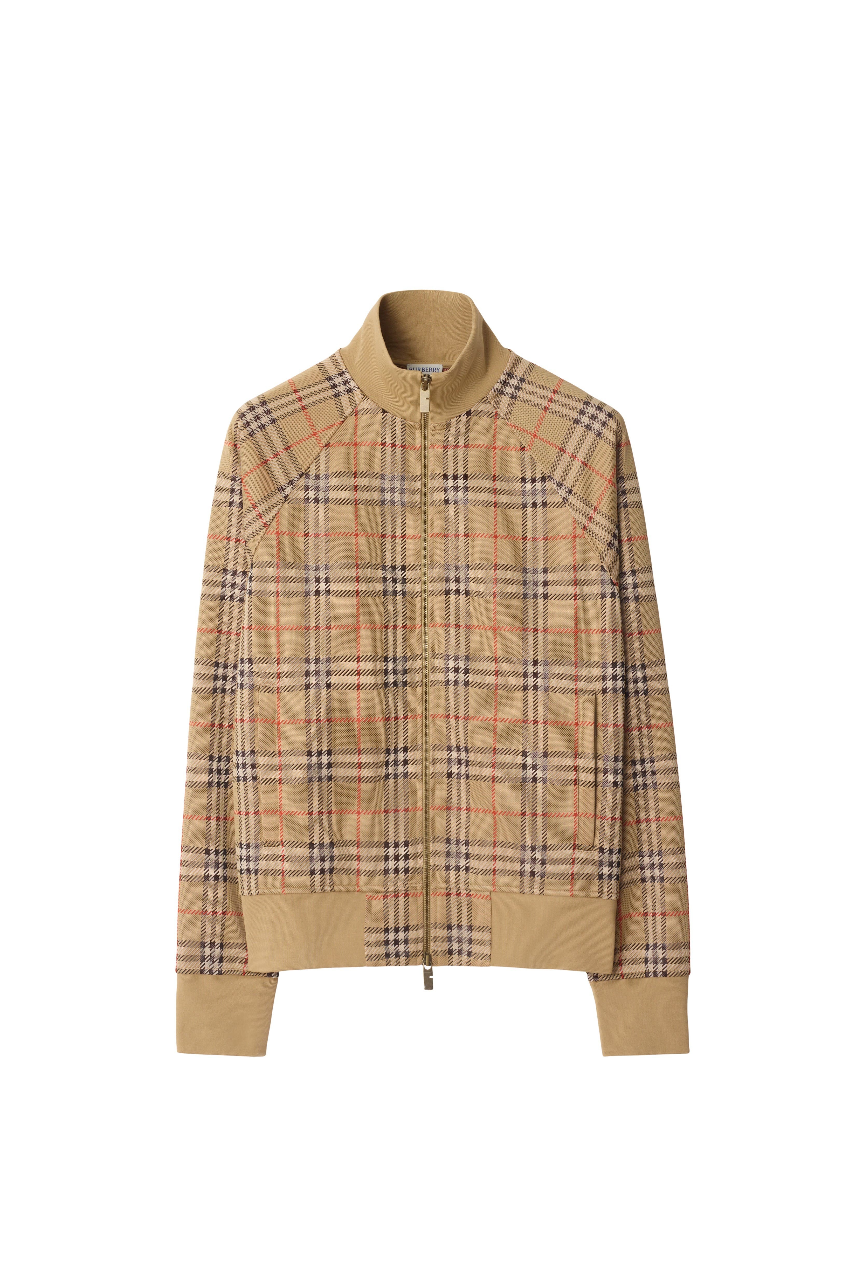 burberry Check Track Jacket in Sand at Nordstrom - 2