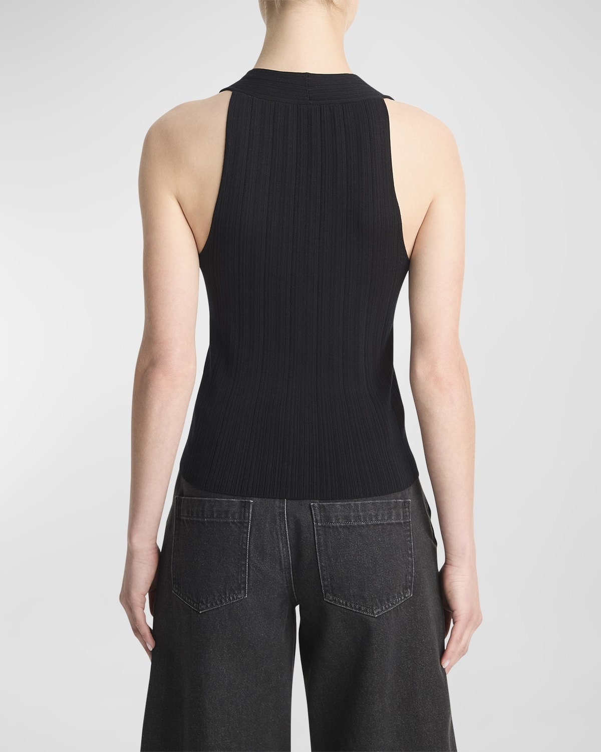 Button-Front Knit Tank Top - 3