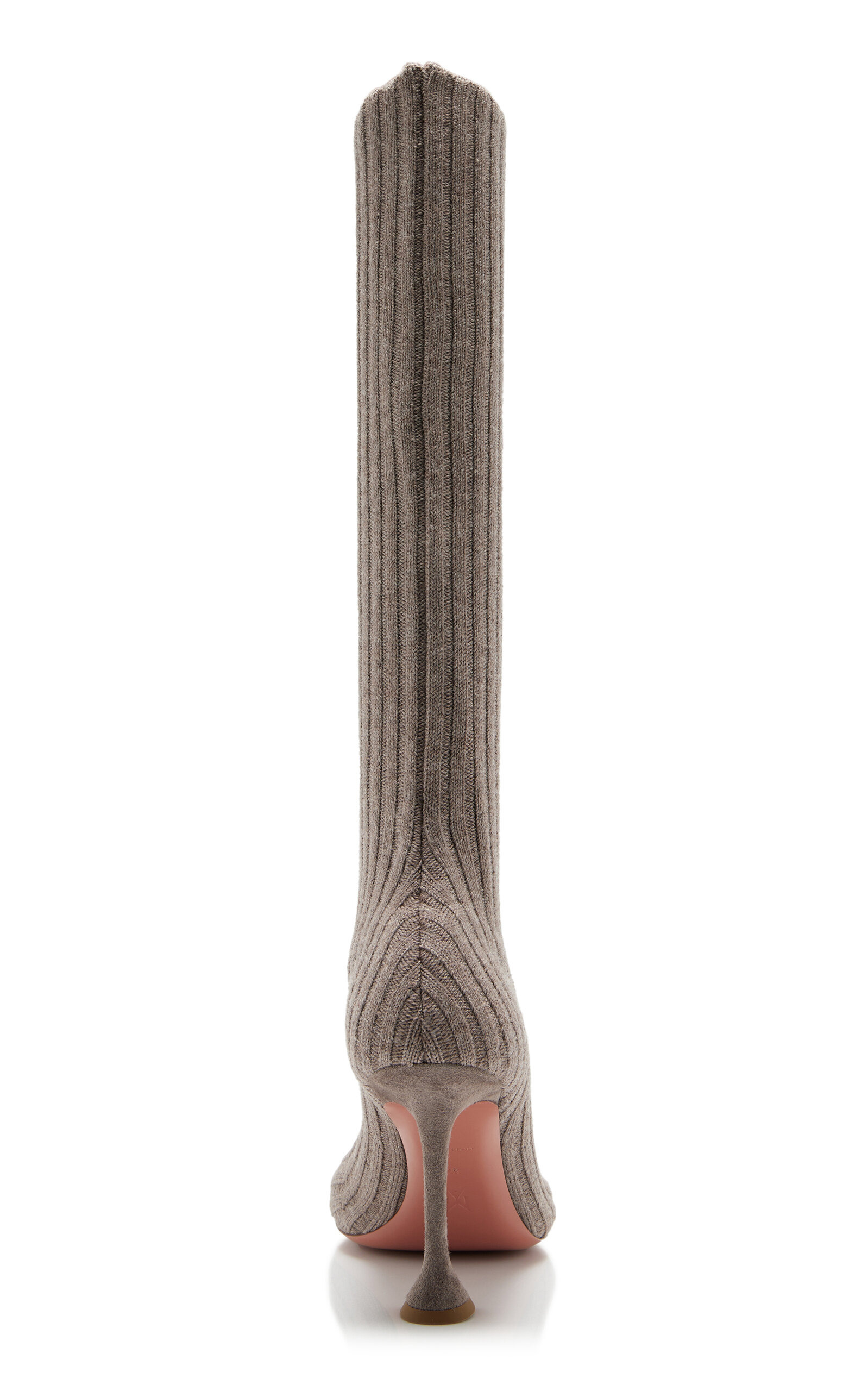 Veneda Ribbed-Knit Knee Boots taupe - 4