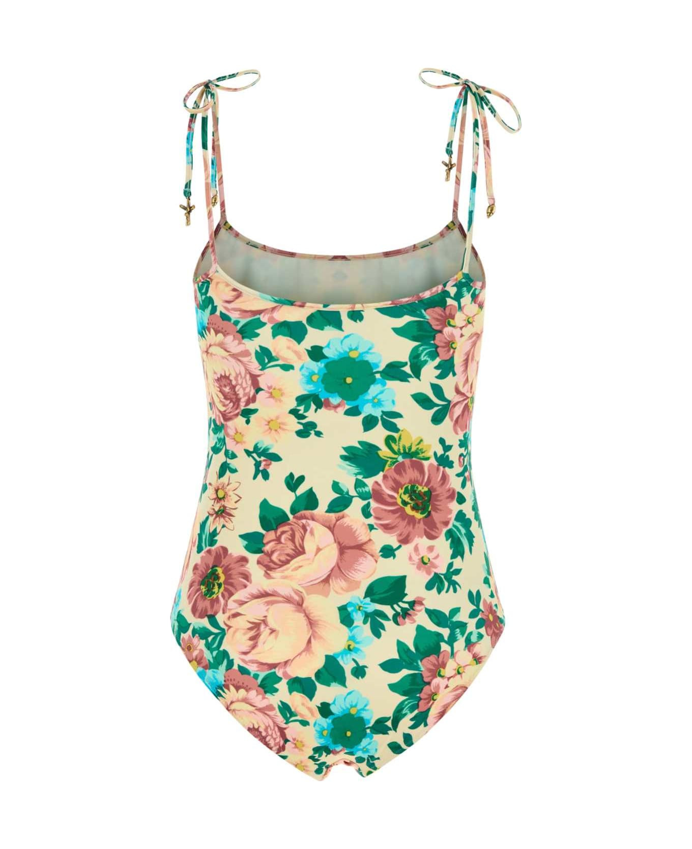 Printed Stretch Nylon Swimsuit - 2