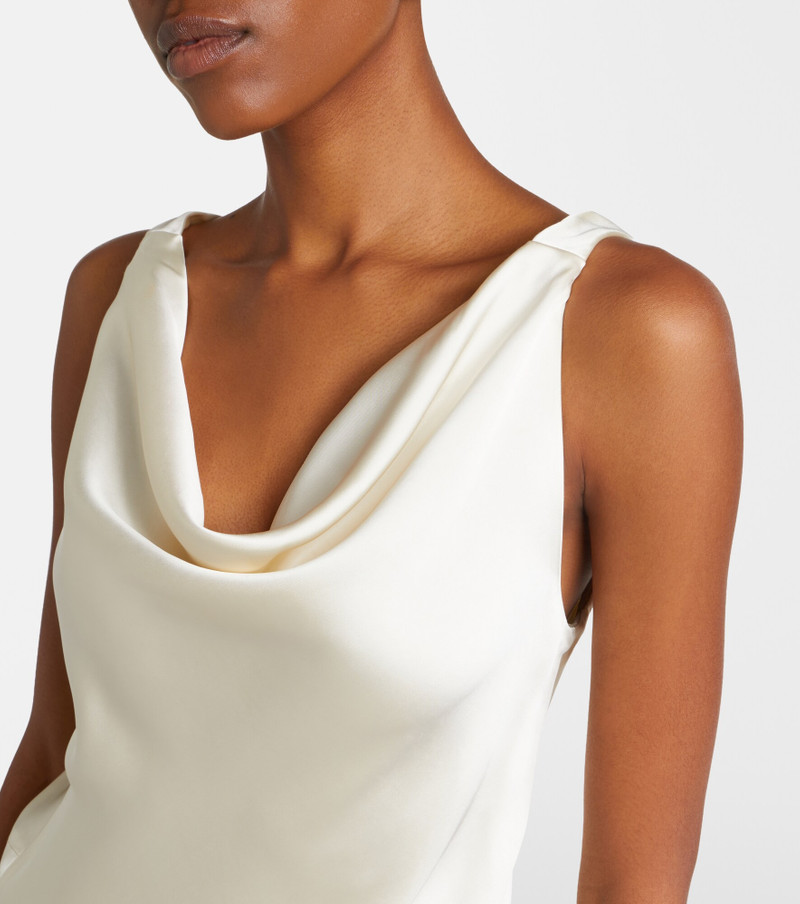 Bridal draped satin gown 3