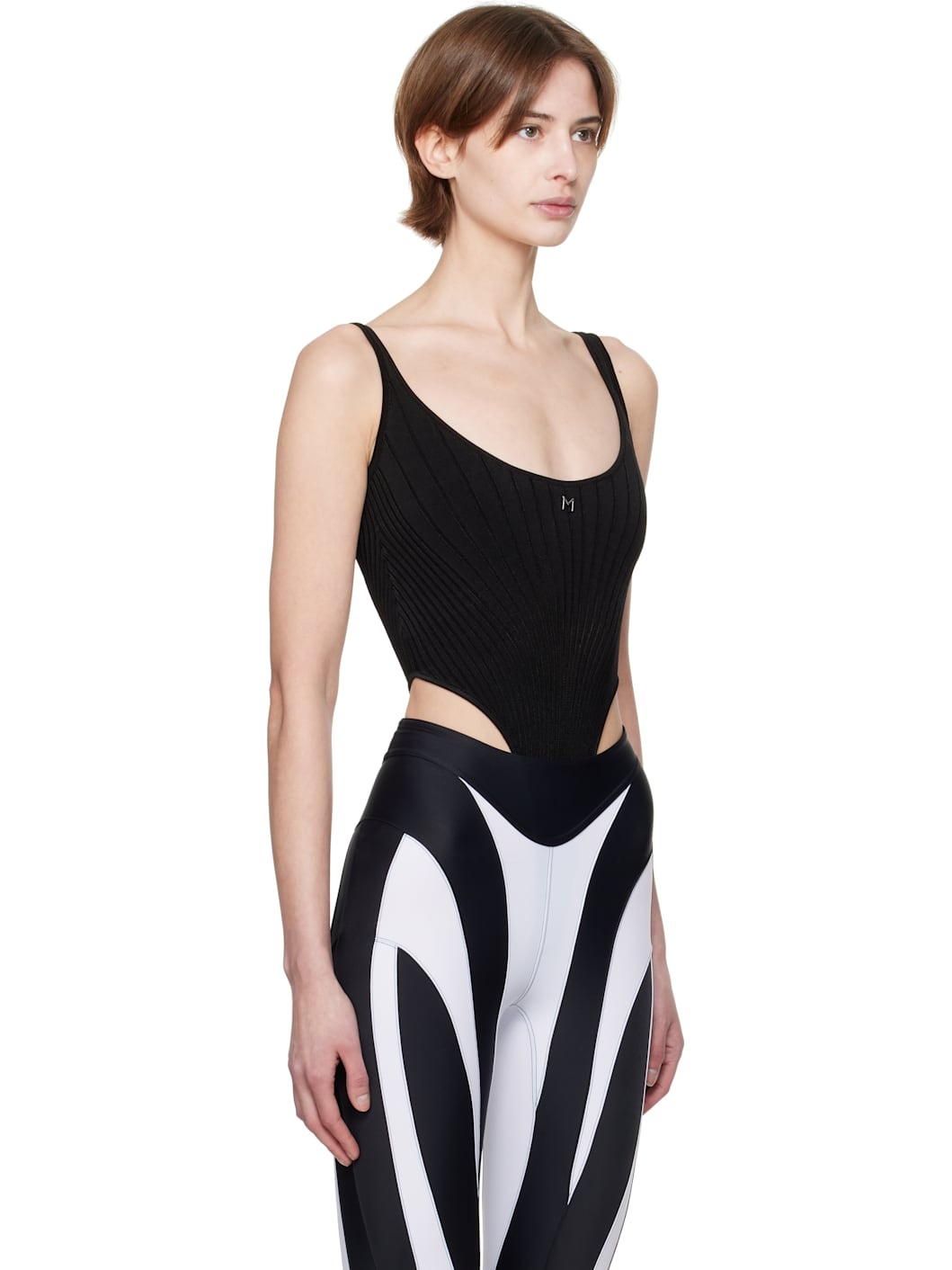 Black Viscrepe Bodysuit - 2