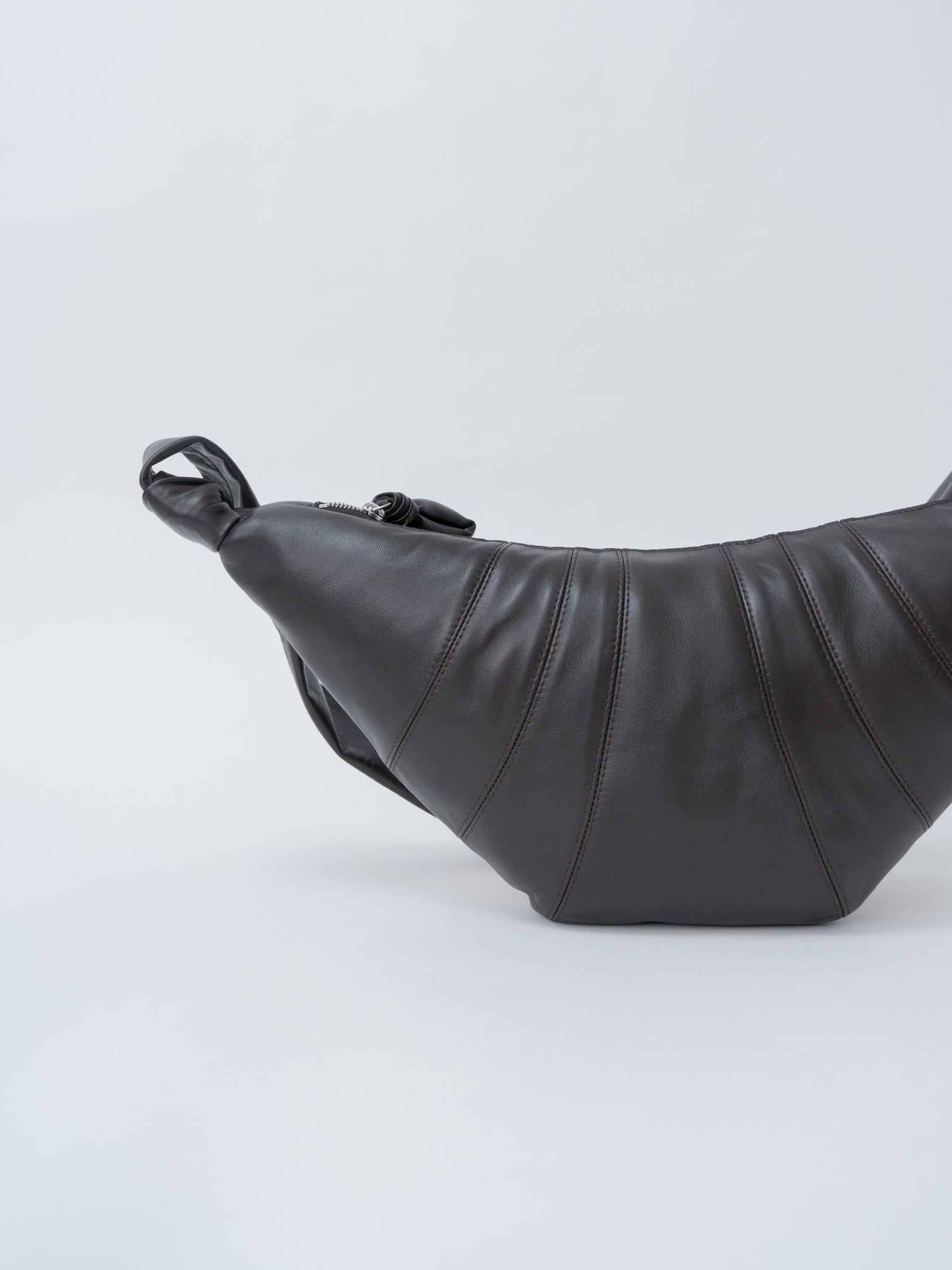 Medium Croissant Bag - Dark Chocolate (soft nappa leather) - 5