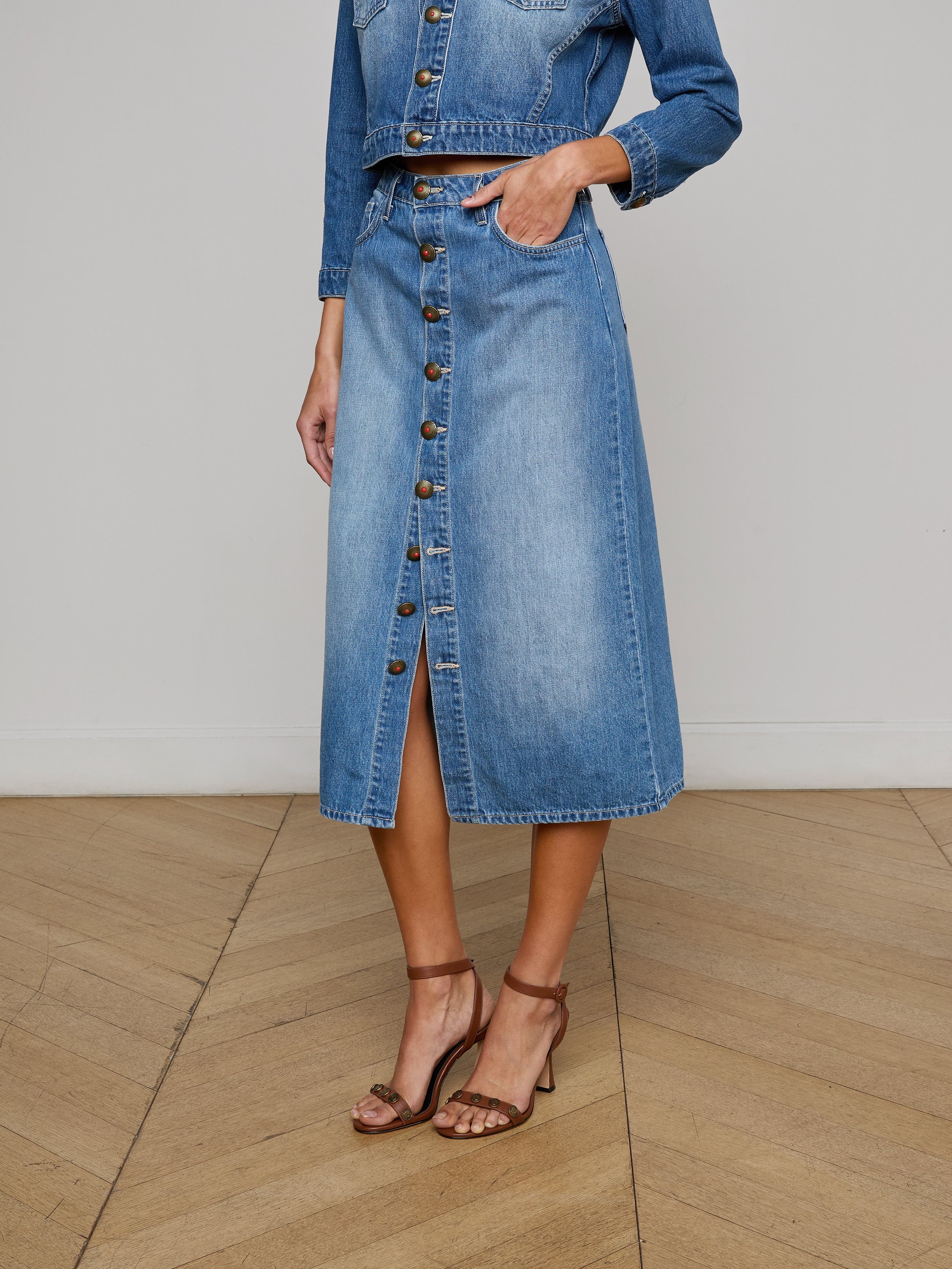 Kathleen Denim Midi Skirt - 3