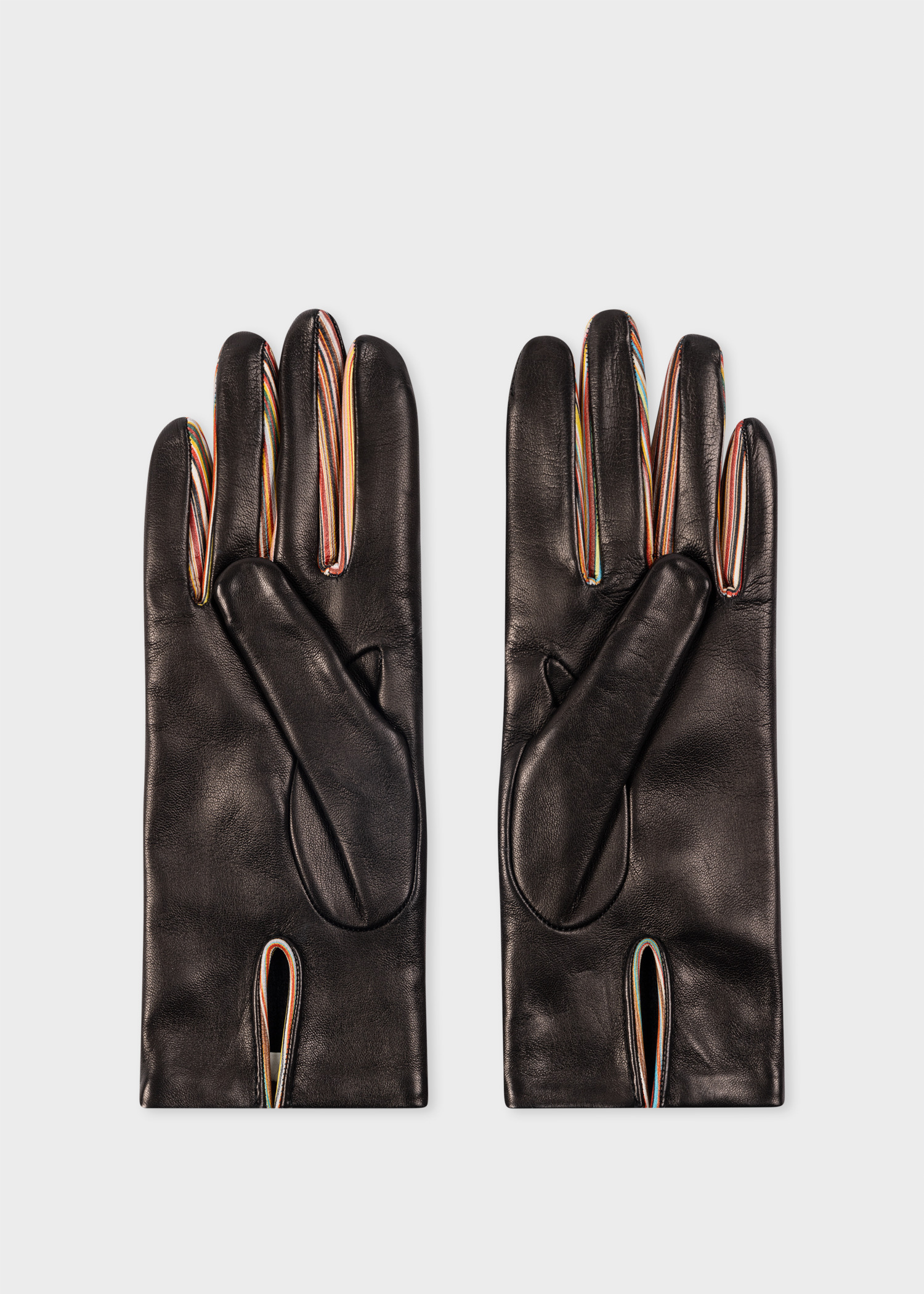 Leather 'Signature Stripe' Gloves - 2