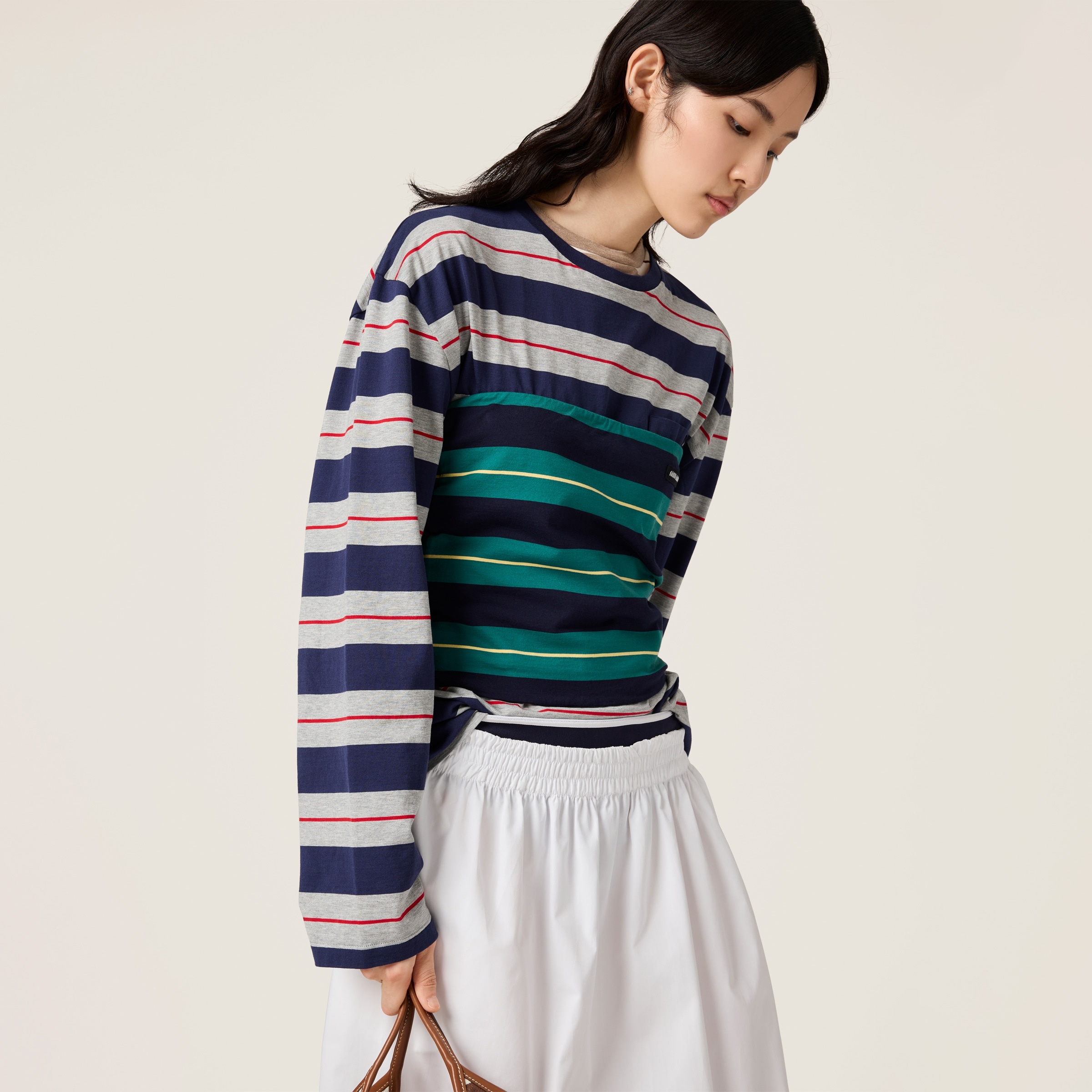 Miu Miu Striped jersey top | REVERSIBLE