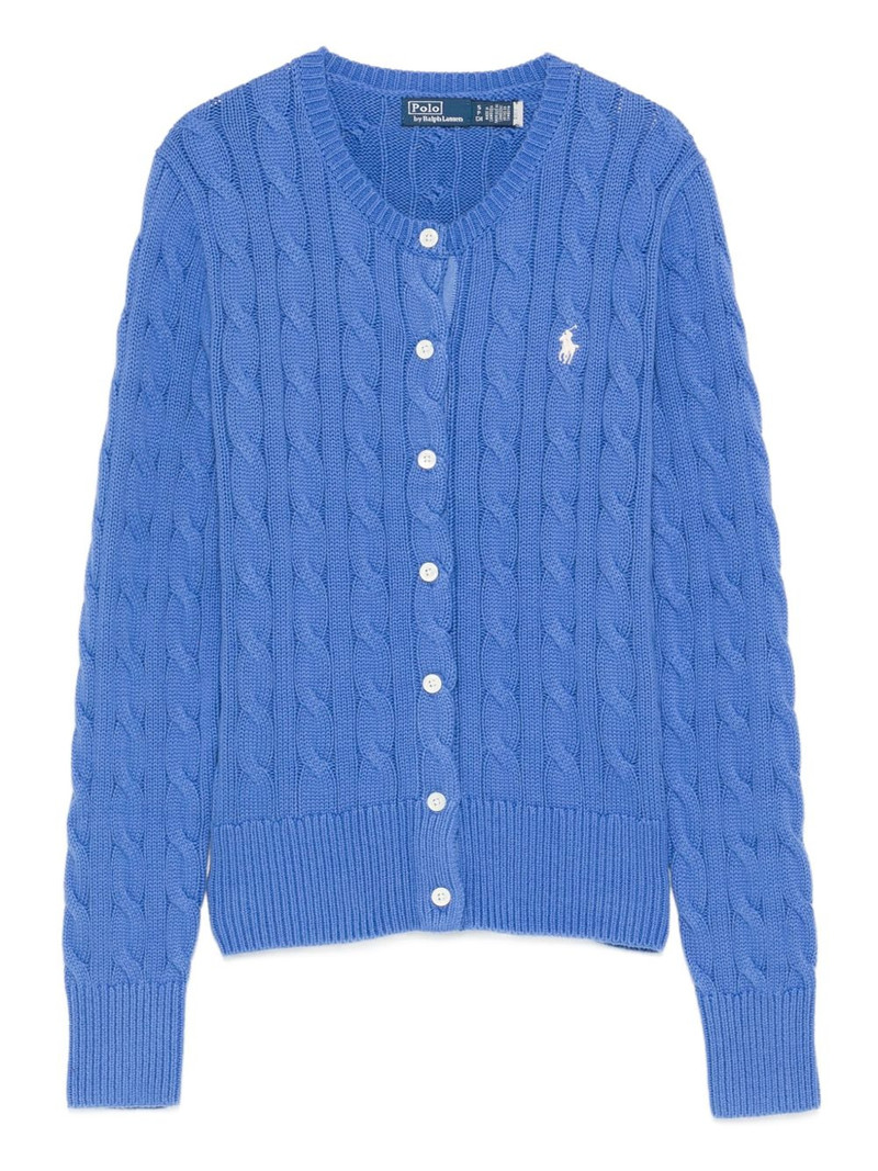 cable-knit buttoned cardigan 1