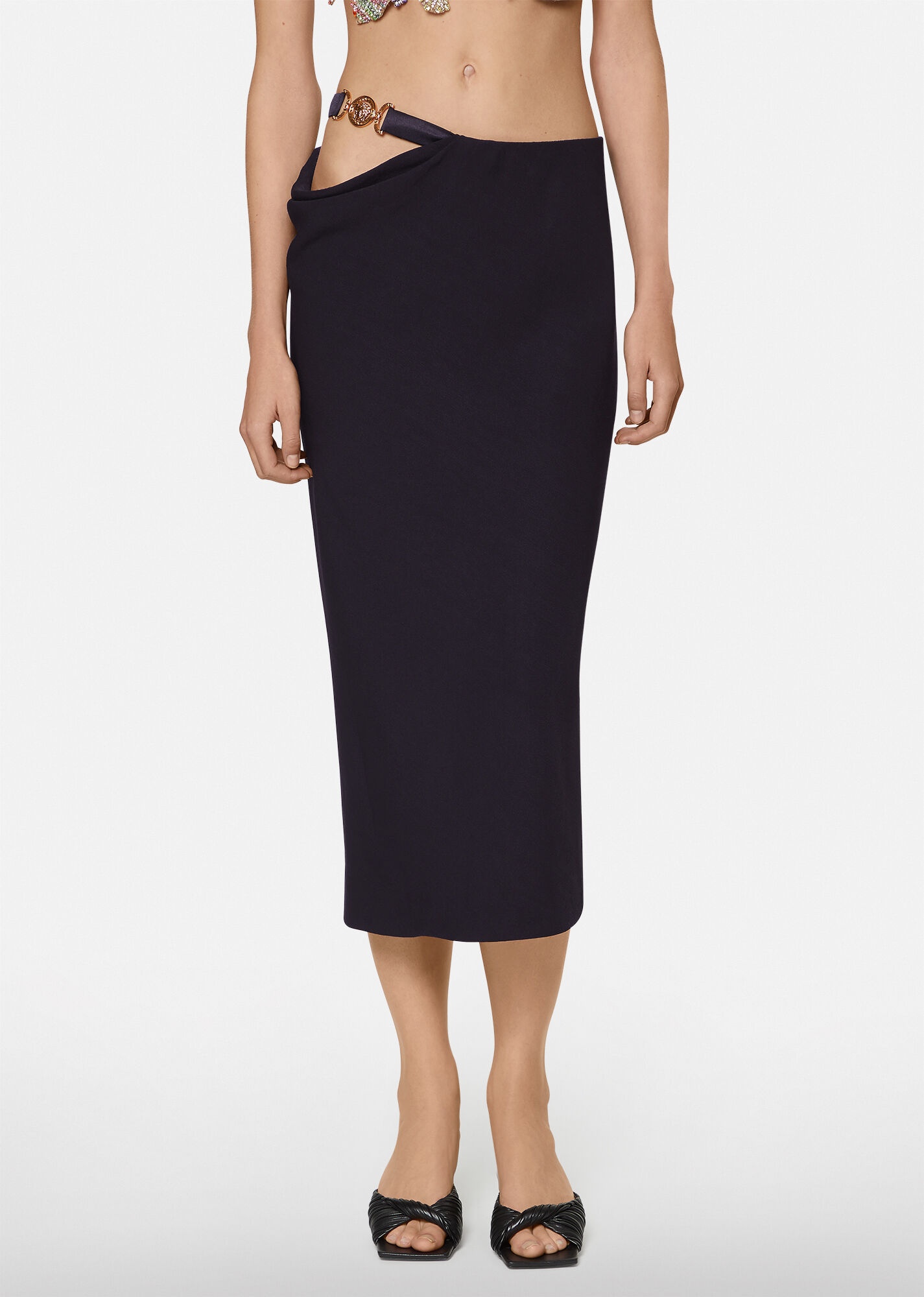 Medusa Satin Midi Skirt - 2