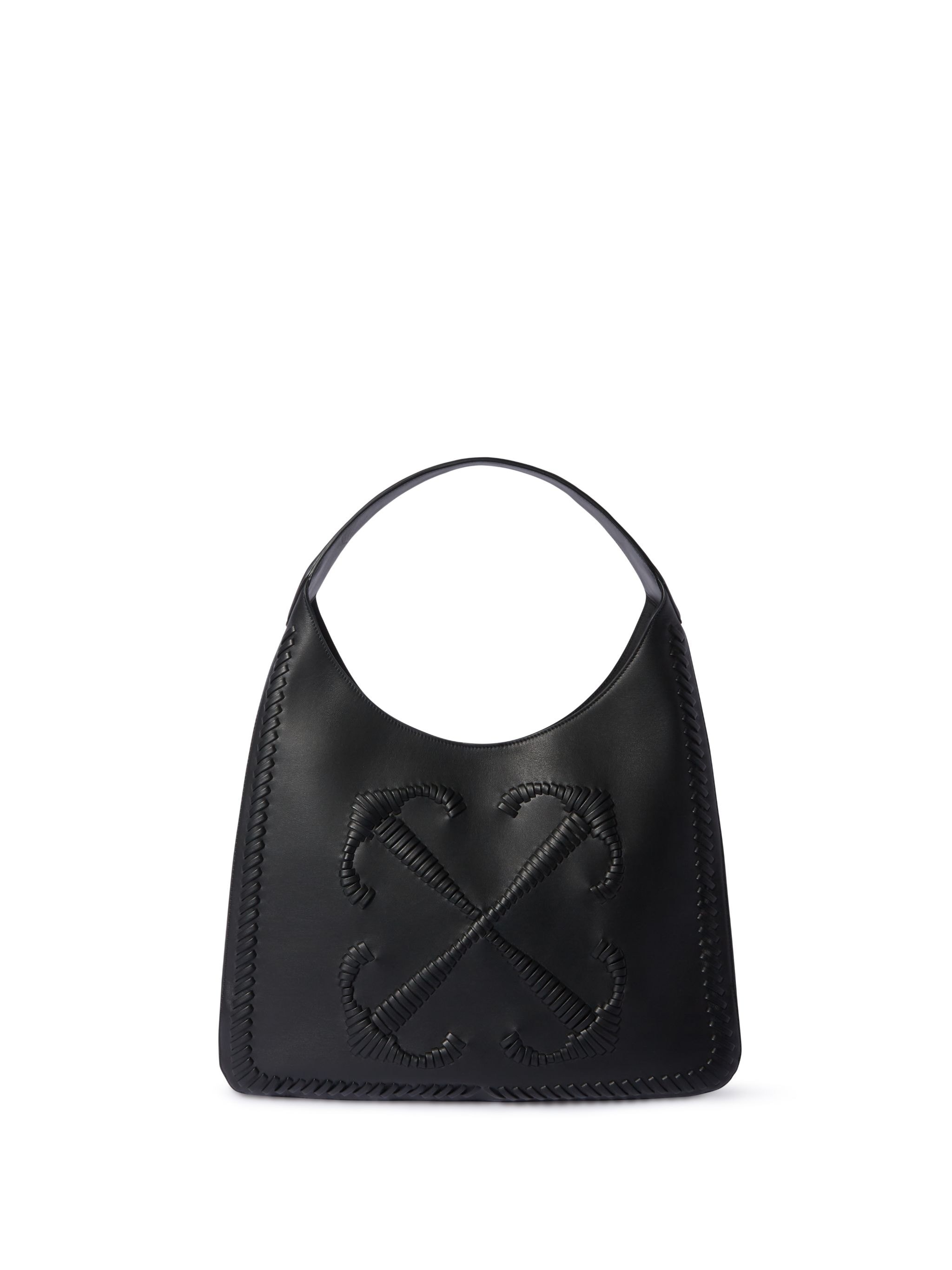 Black Leather Hobo Metropolitan Bag - 1