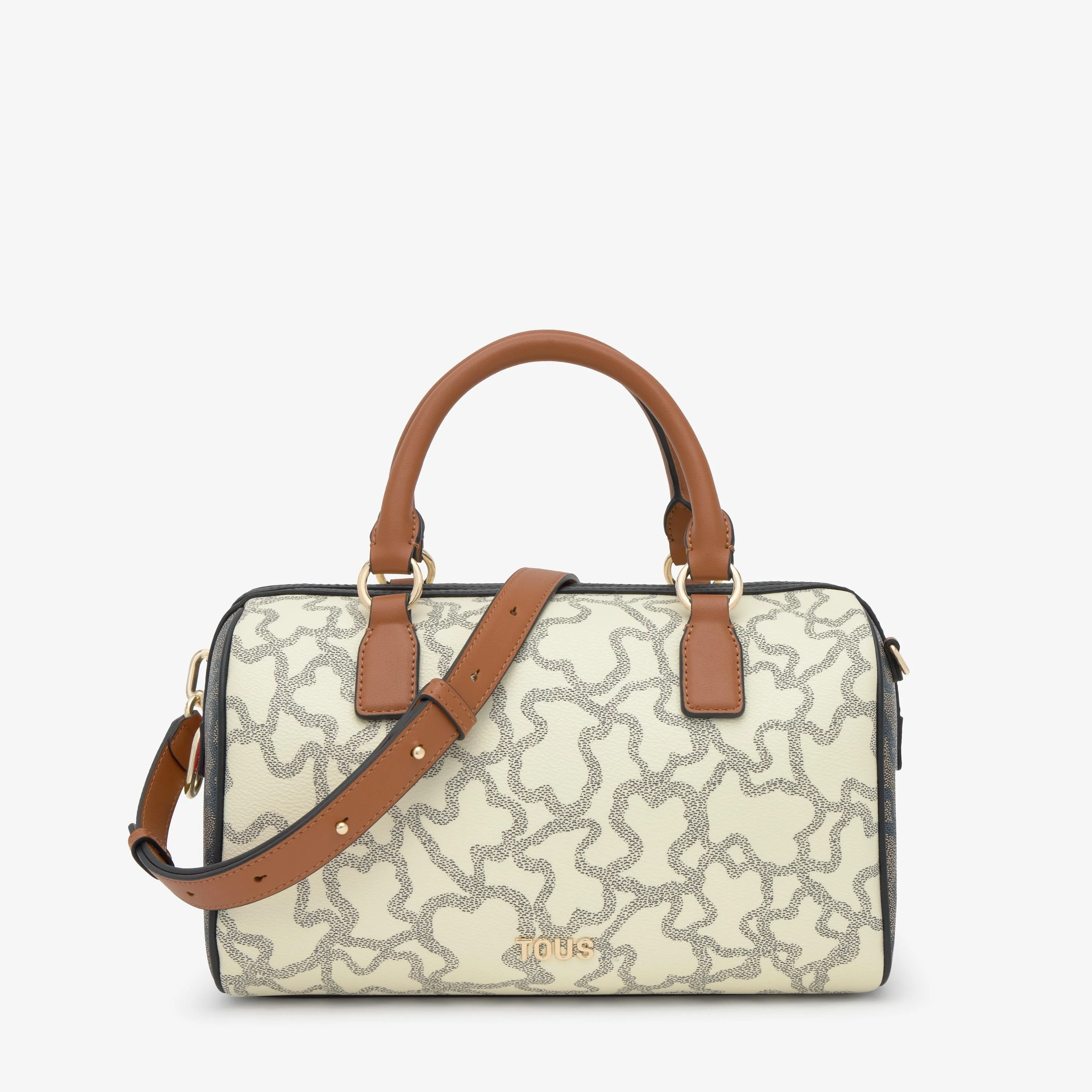 Medium beige and black Bowling bag TOUS Kaos Icon - 1