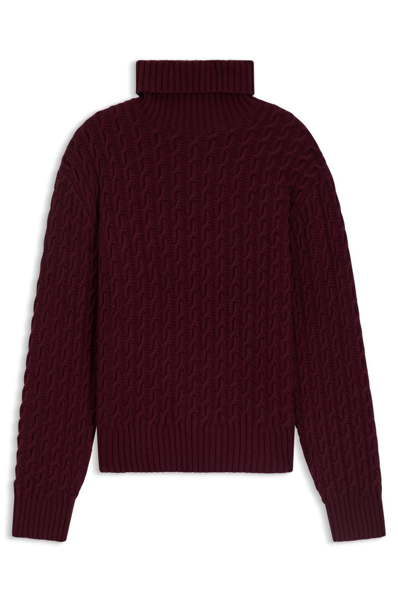 BECKHAM X BOSS CABLE-KNIT SWEATER IN WOOL AND CASHMERE 1