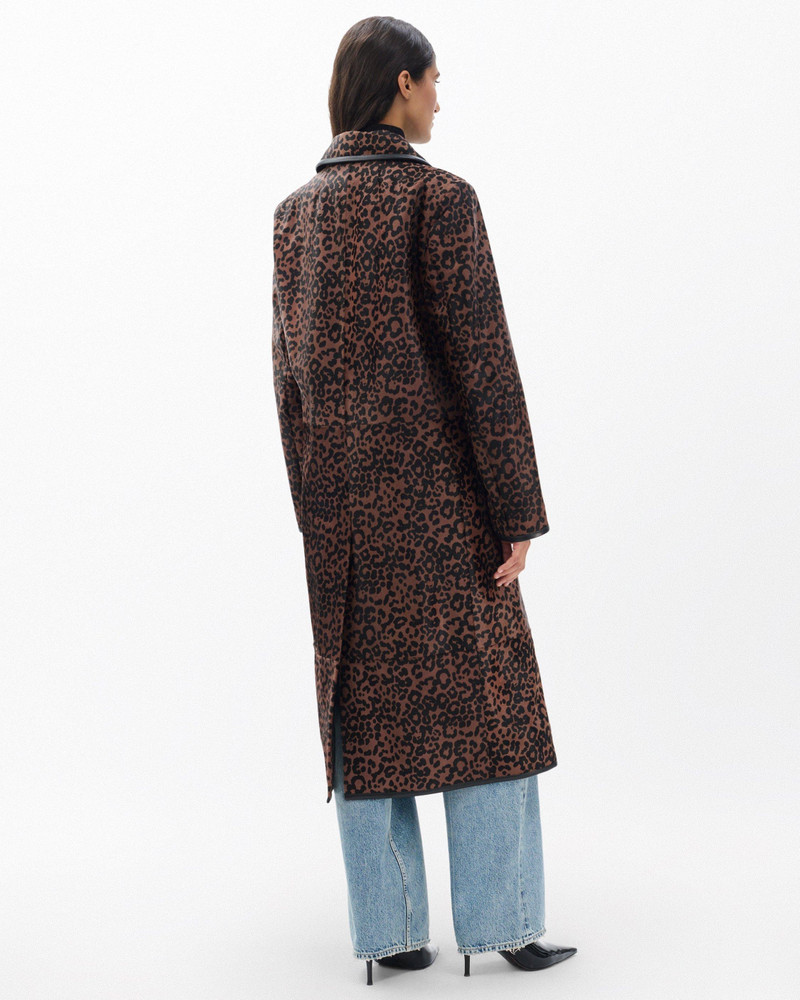 Isa Leopard-Print Calf Hair Coat 6