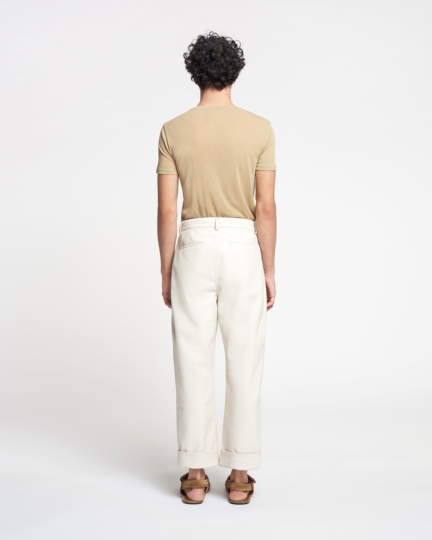 Regenerated Leather Tapered Pants - 5
