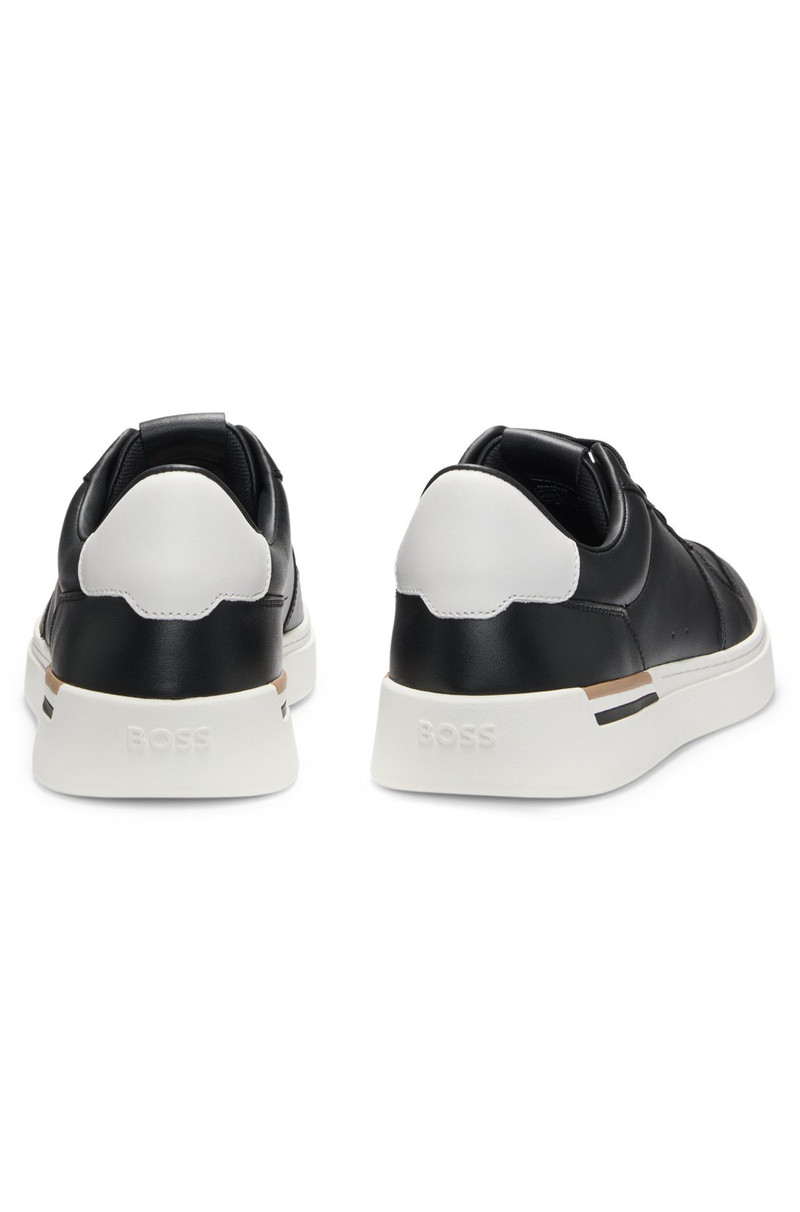 LEATHER TRAINERS WITH SIGNATURE-STRIPE DETAILS 5