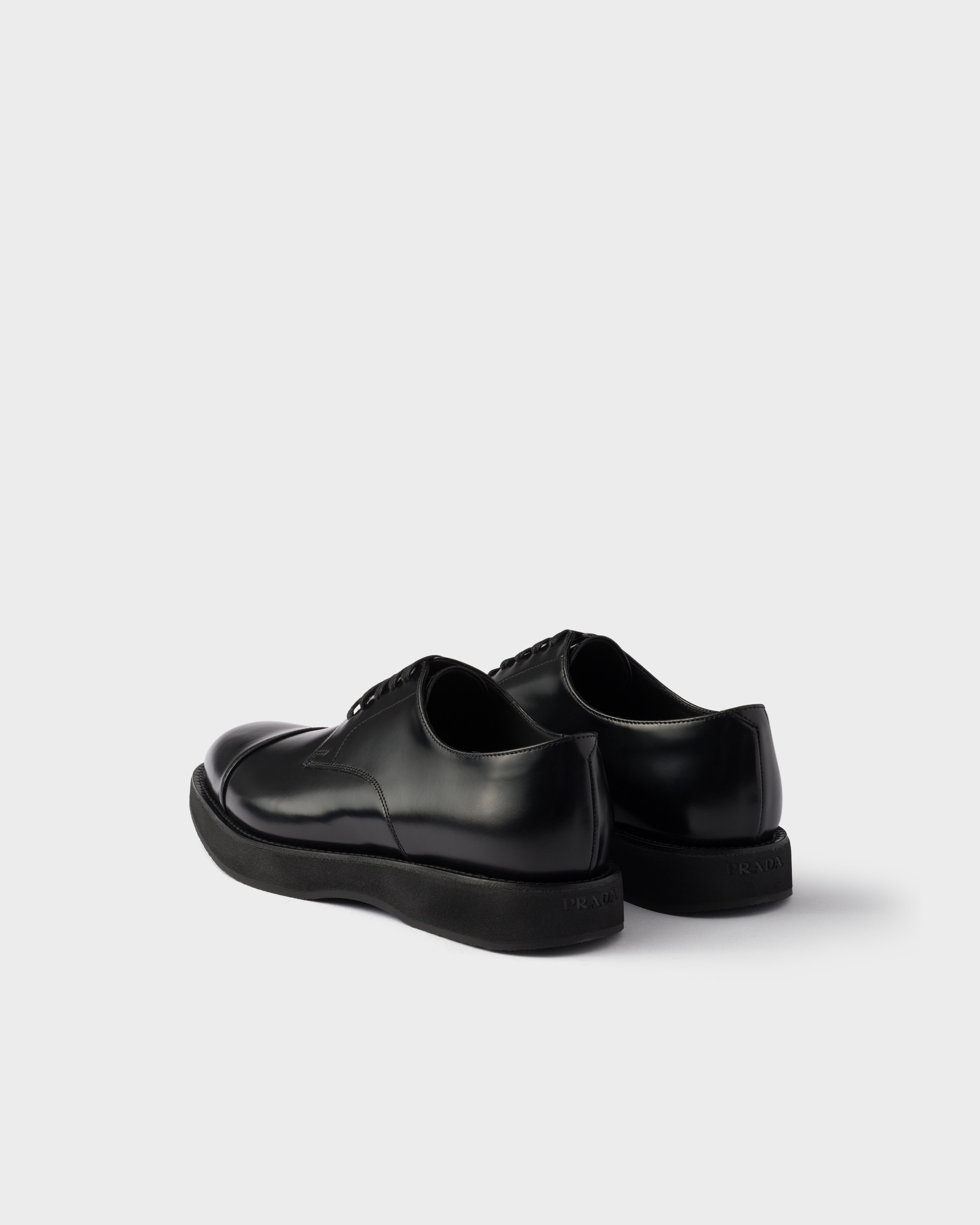 Brushed leather lace-up shoes - 5