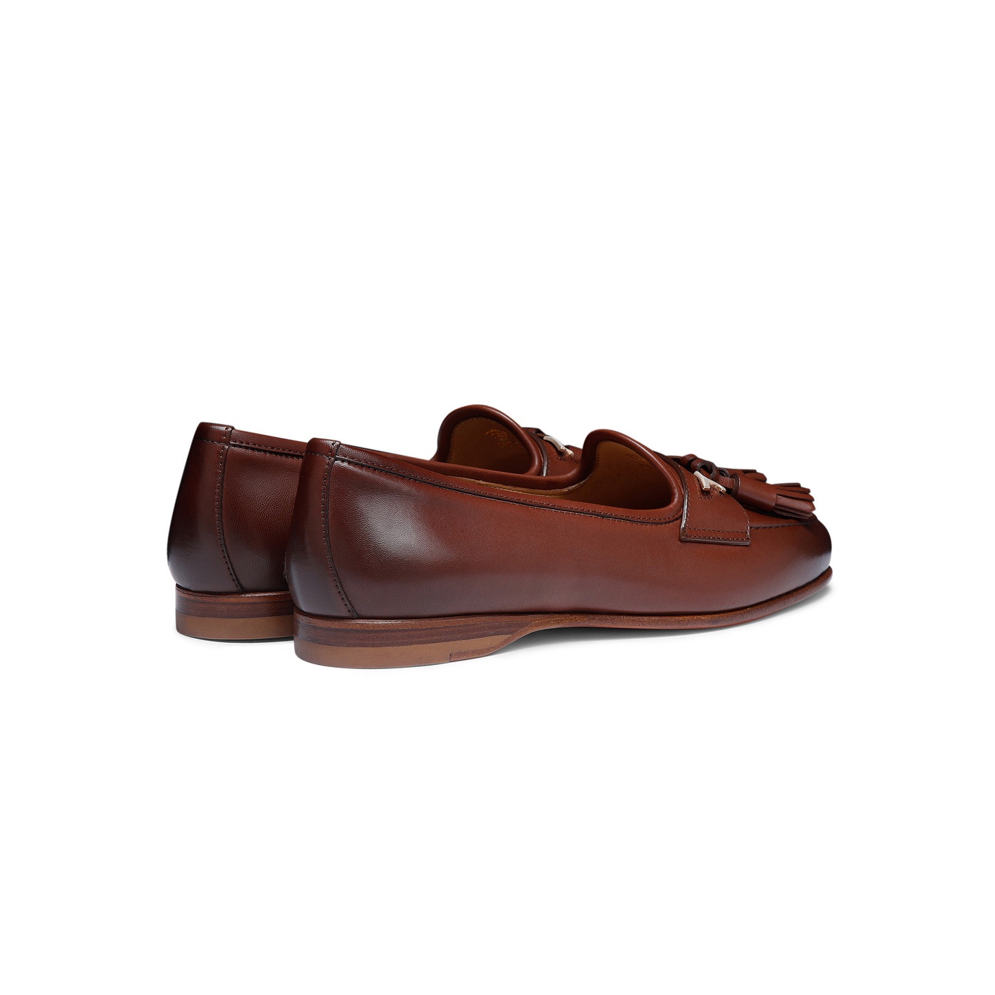 Women's brown nappa leather Andrea tassel loafer - 3