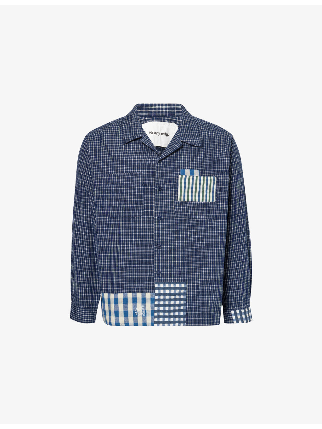 Patchwork Boxy-Fit Cotton Shirt - 1