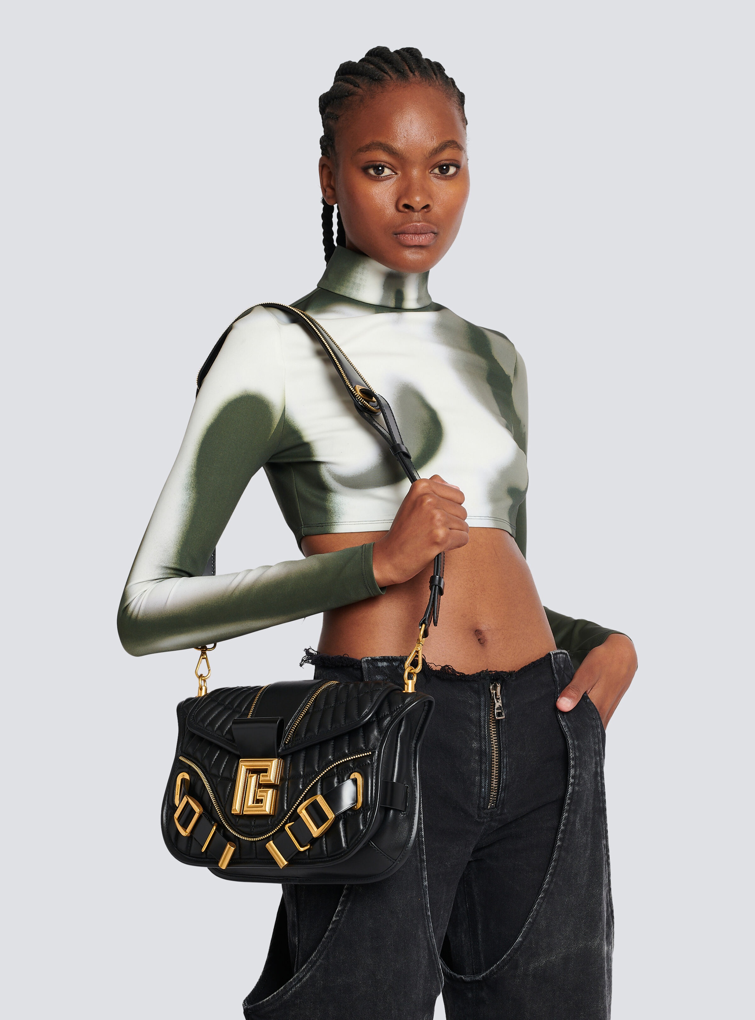 Embossed leather Blaze bag - 2