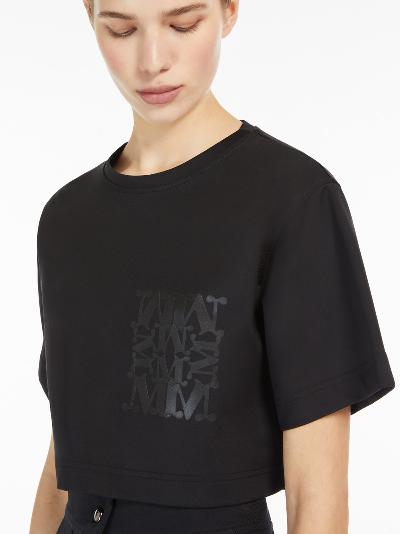 MESSICO Scuba jersey cropped T-shirt 5