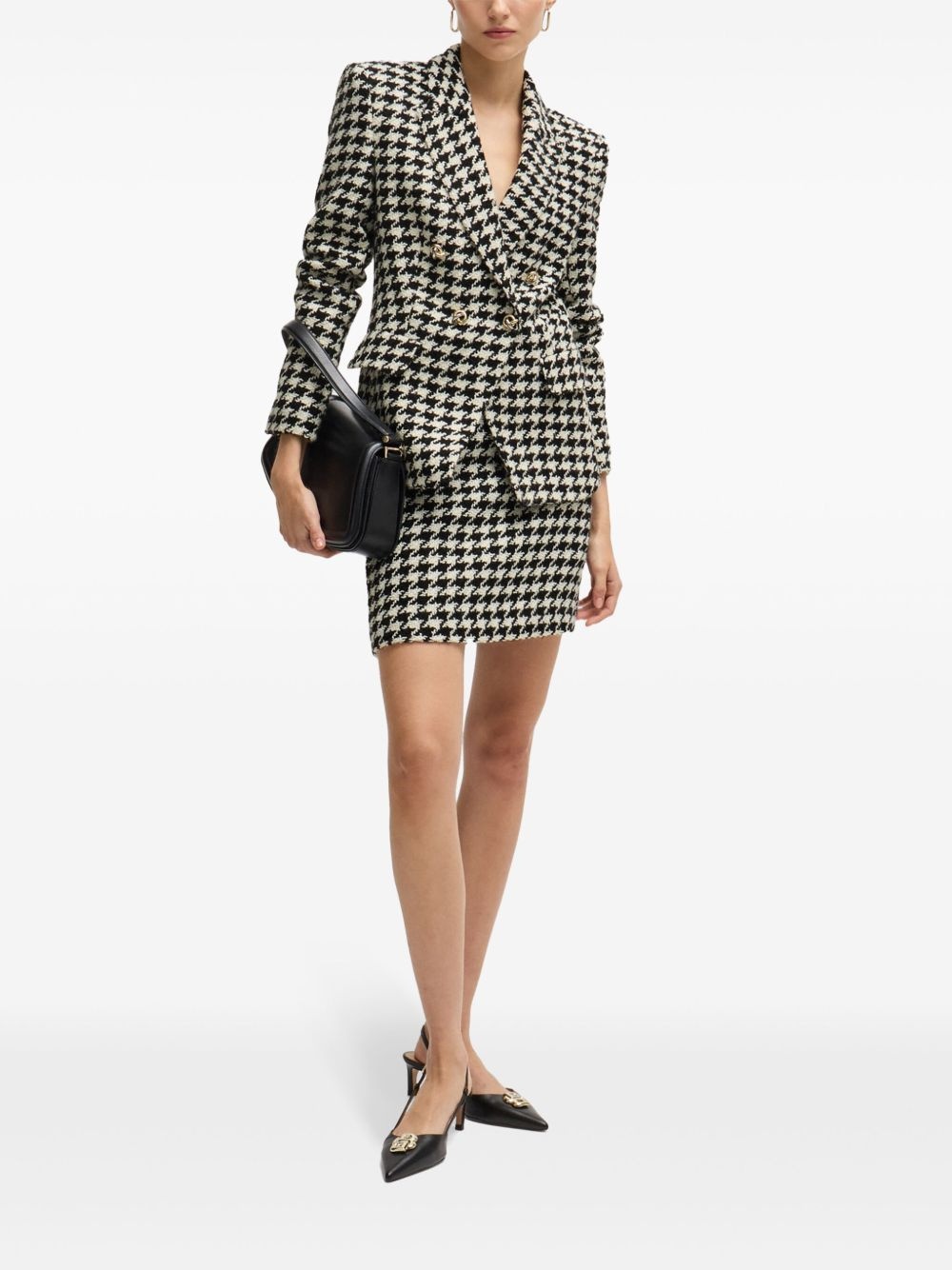 houndstooth-pattern blazer - 2