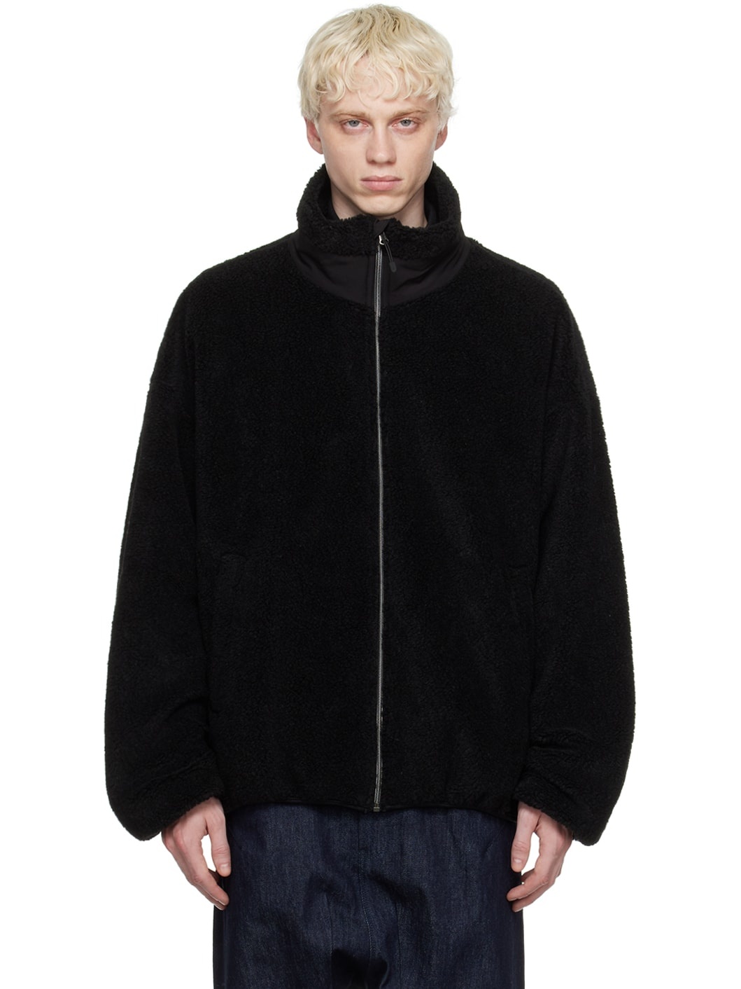 Black 2-Way Boa Jacket