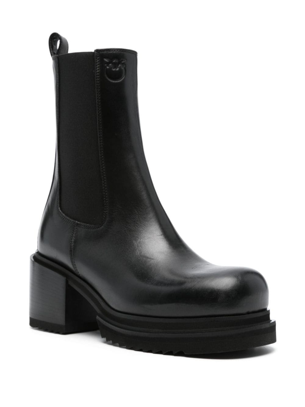 70mm logo-debossed leather ankle boots - 2