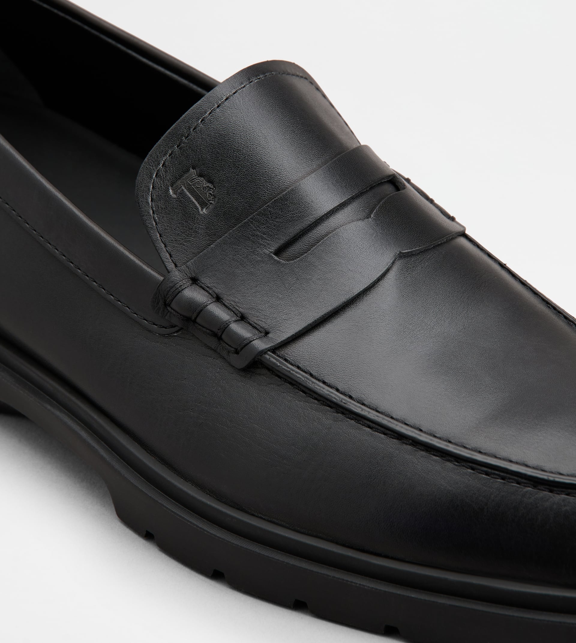 LOAFERS IN LEATHER - BLACK - 5