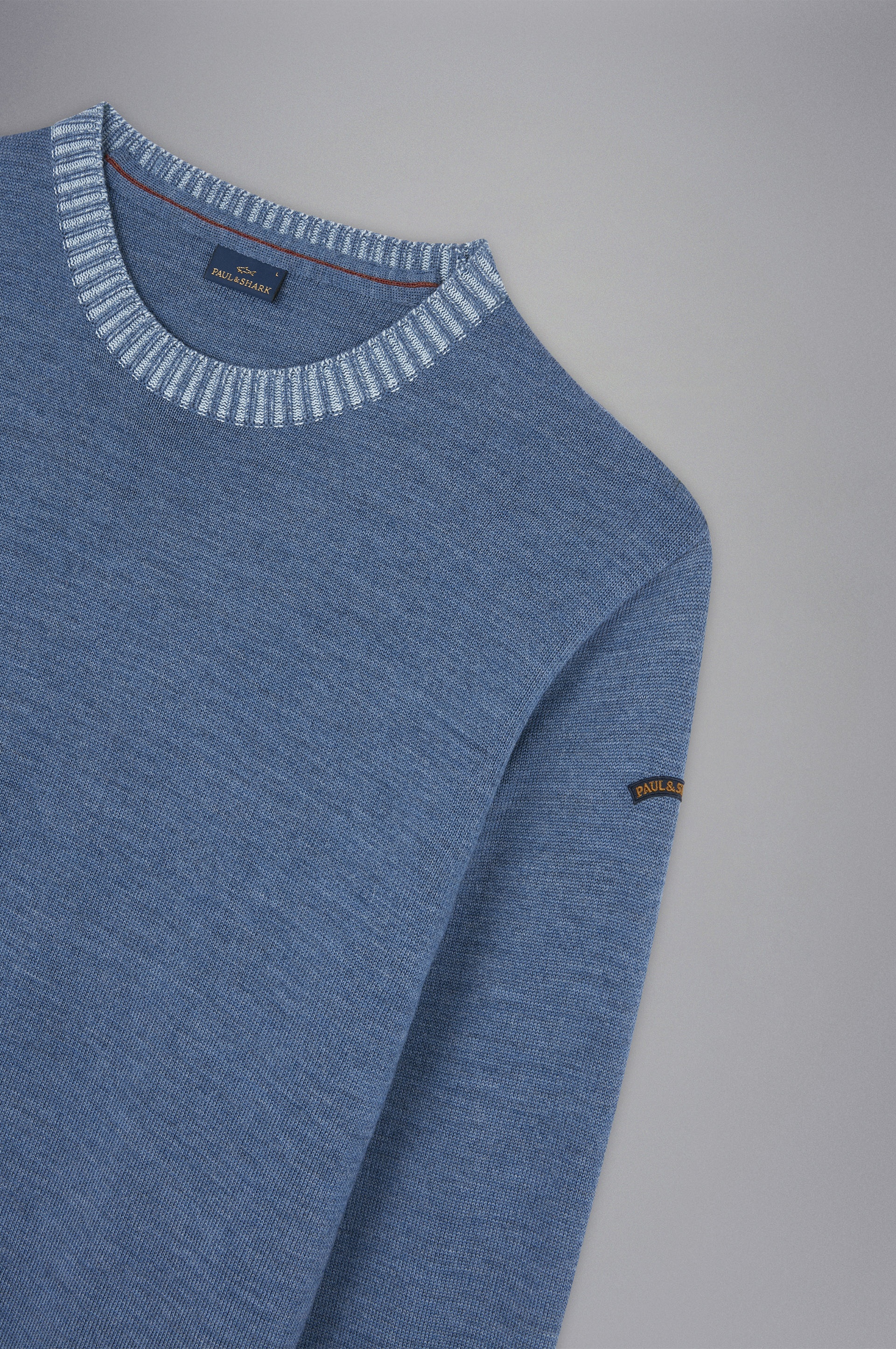 WOOL SWEATER WITH CONTRASTING PROFILES - 5