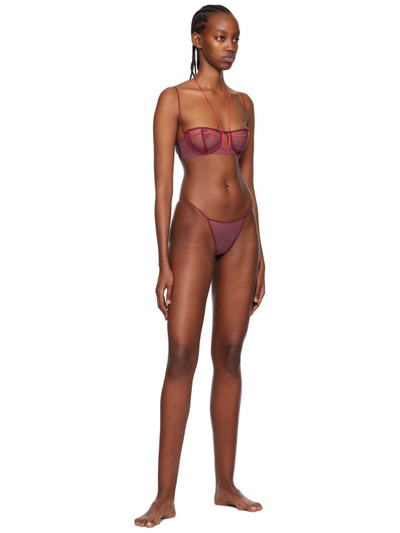 NENSI DOJAKA Burgundy Sheer Briefs outlook