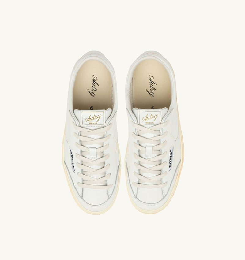 WINDSCAPE LOW SUPER VINTAGE SNEAKERS IN WHITE LEATHER 5