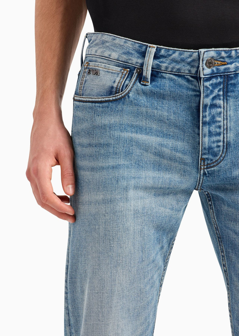 J75 Slim-fit faded denim jeans 5