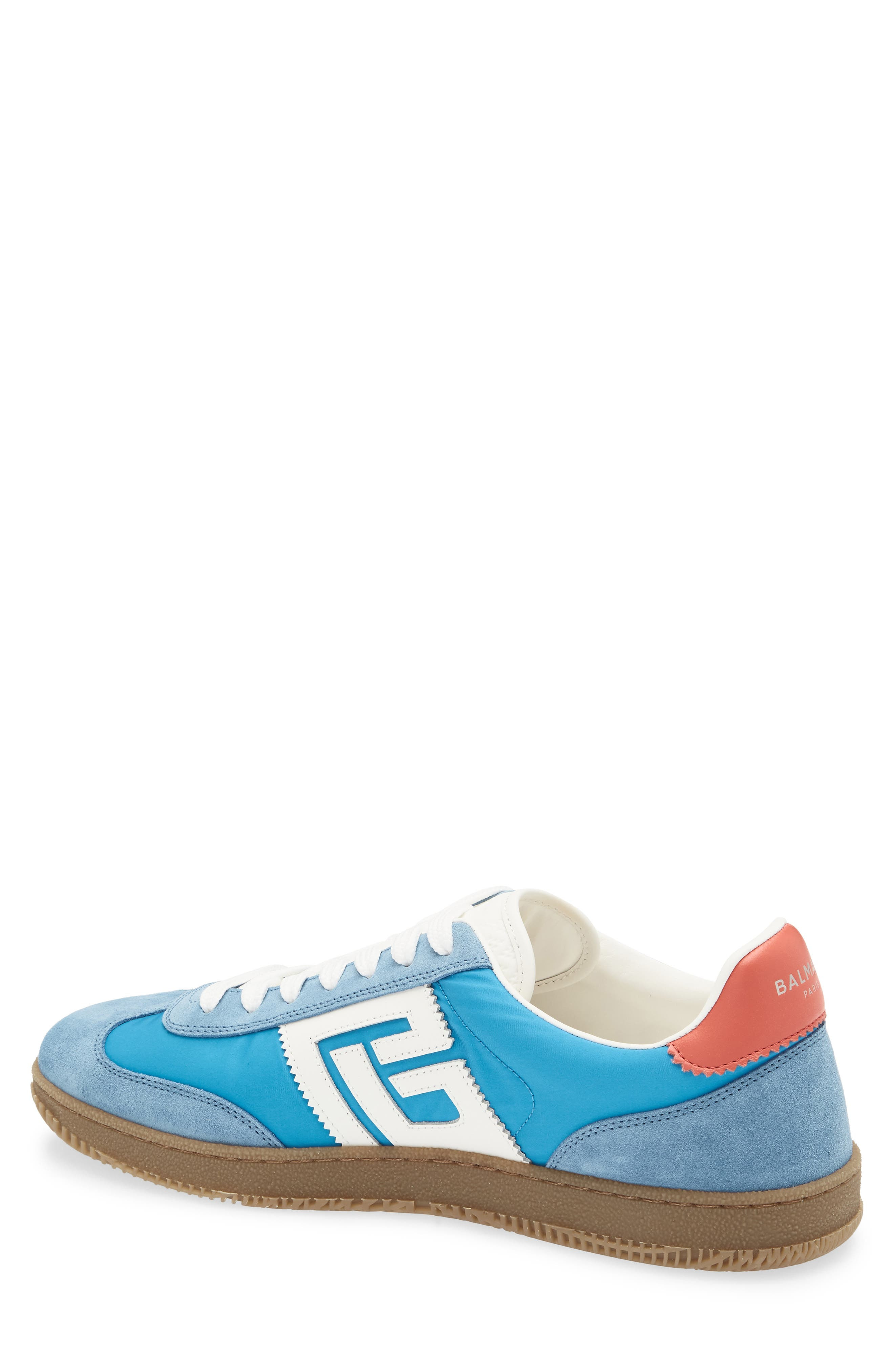 Balmain Swan Low Top Sneaker in 6Bs Blue at Nordstrom - 2
