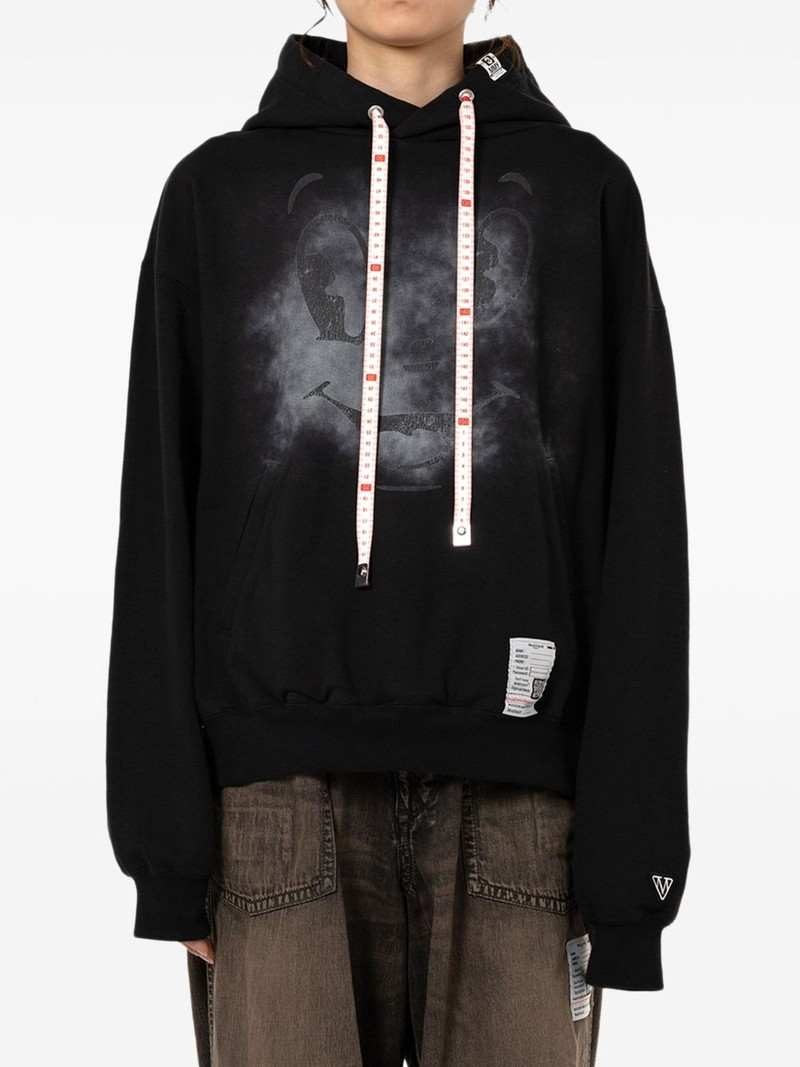 Maison MIHARAYASUHIRO Happy Face-print hoodie outlook