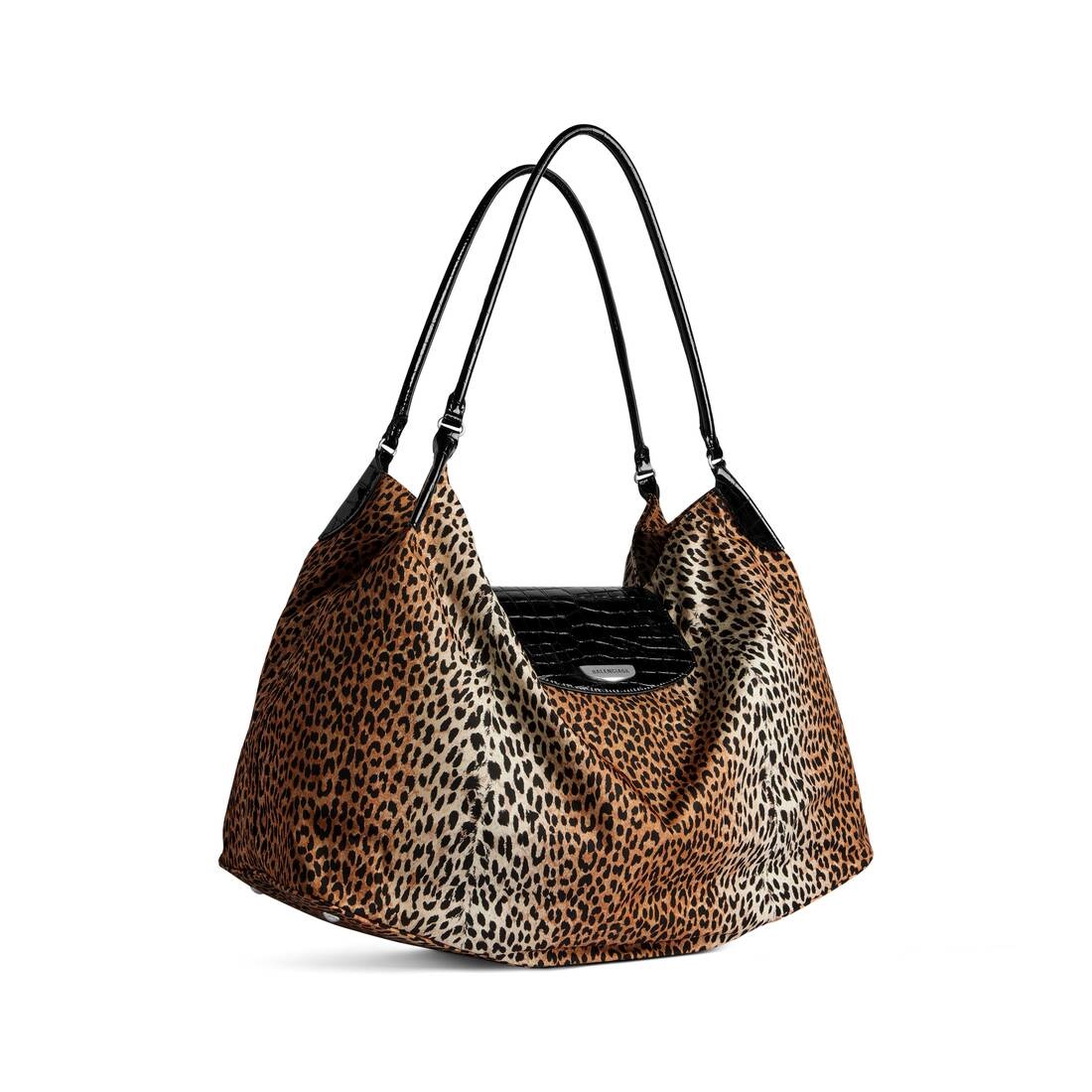 Women's Genève Large Hobo Bag Leopard Print in Beige - 2