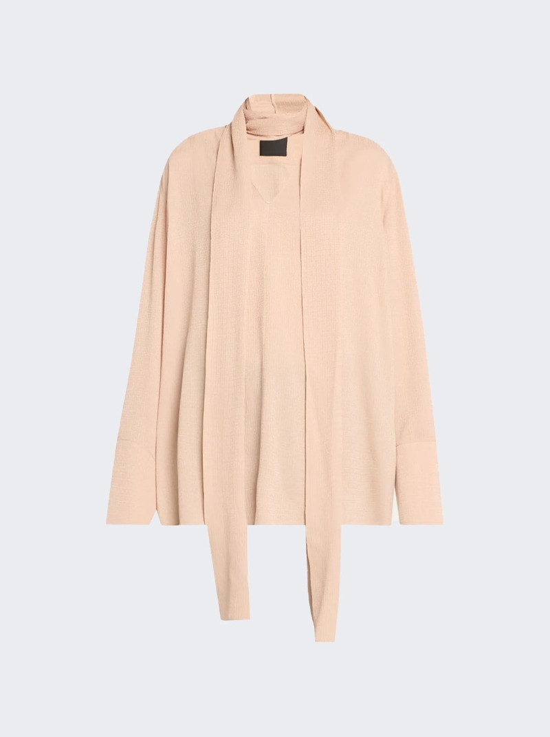 Lavalliere Blouse Beige Pink - 1